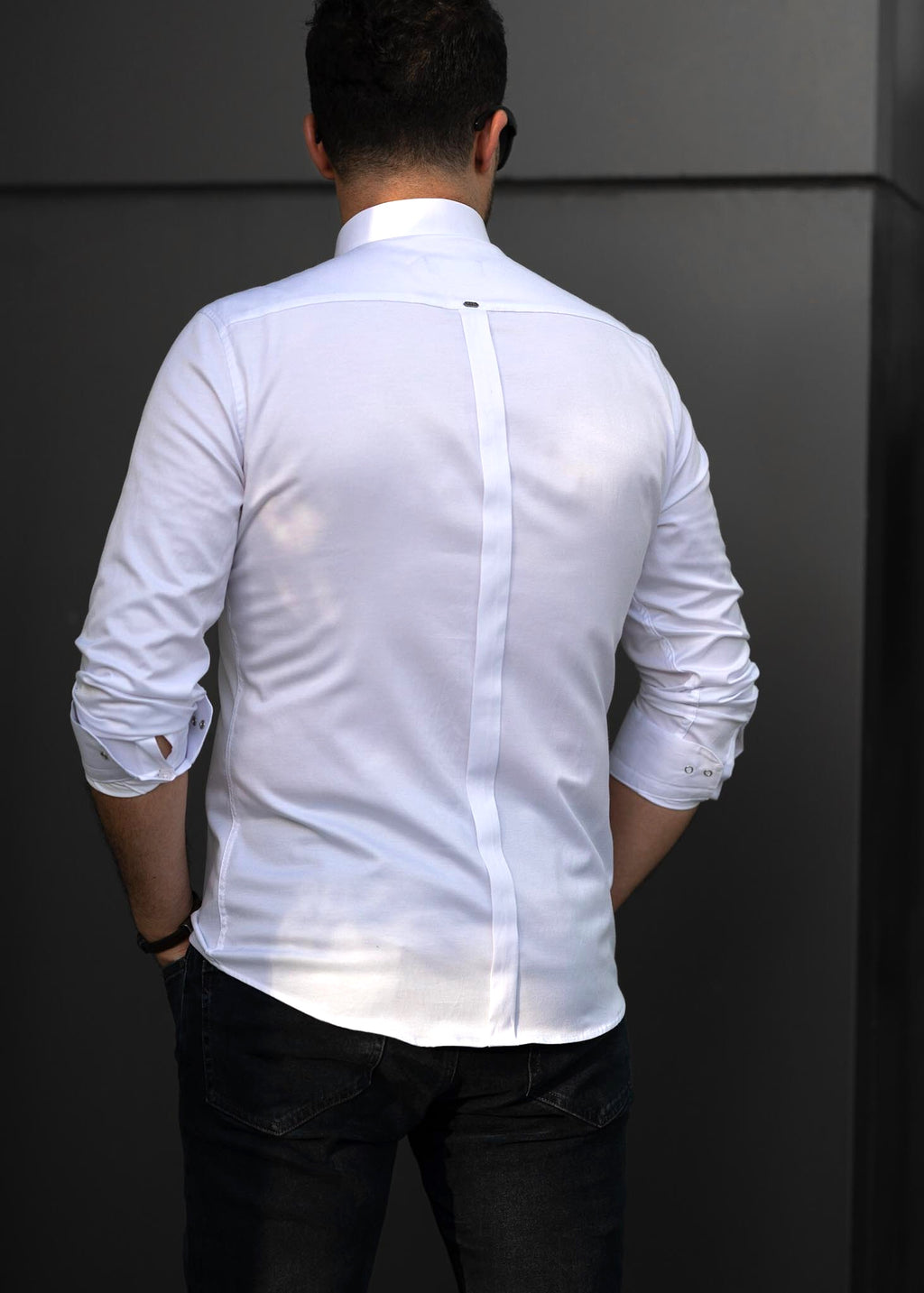 Koszule slim ELASTAN gładkie M-XXL
