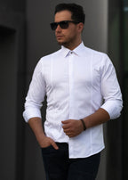 Koszule slim ELASTAN gładkie M-XXL