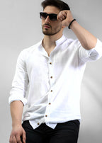 Koszula męska biała ze stójką slim fit 95% bawełna 5% lycra S-2XL 5 szt
