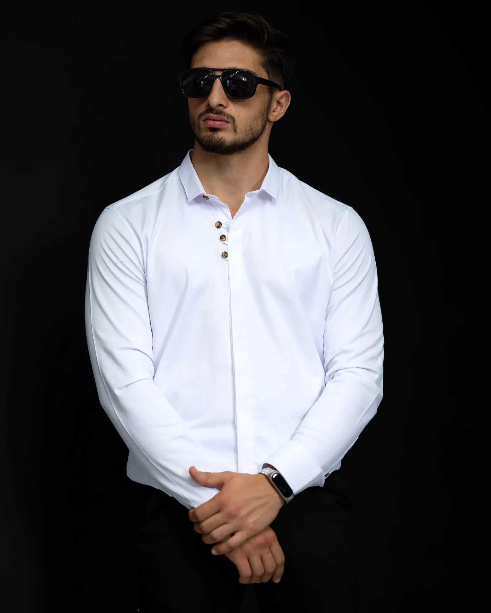 Koszule slim ELASTAN gładkie L-3XL