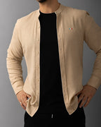 KOSZULA MĘSKA BEŻOWA SLIM FIT CASUAL ELEGANCKA M-XXL PAKIET 6 SZT