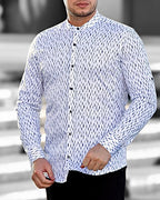 Koszula Męska w Kropki M–3XL Slim Fit 95% Bawełna 5% Elastan Elegancka Casual