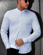 Koszula Męska Błękitna M–3XL Slim Fit 95% Bawełna 5% Elastan Elegancka Casual
