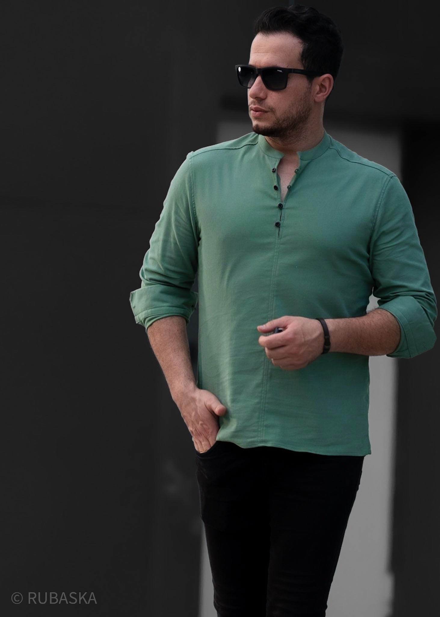 Koszule slim ELASTAN gładkie M-3XL