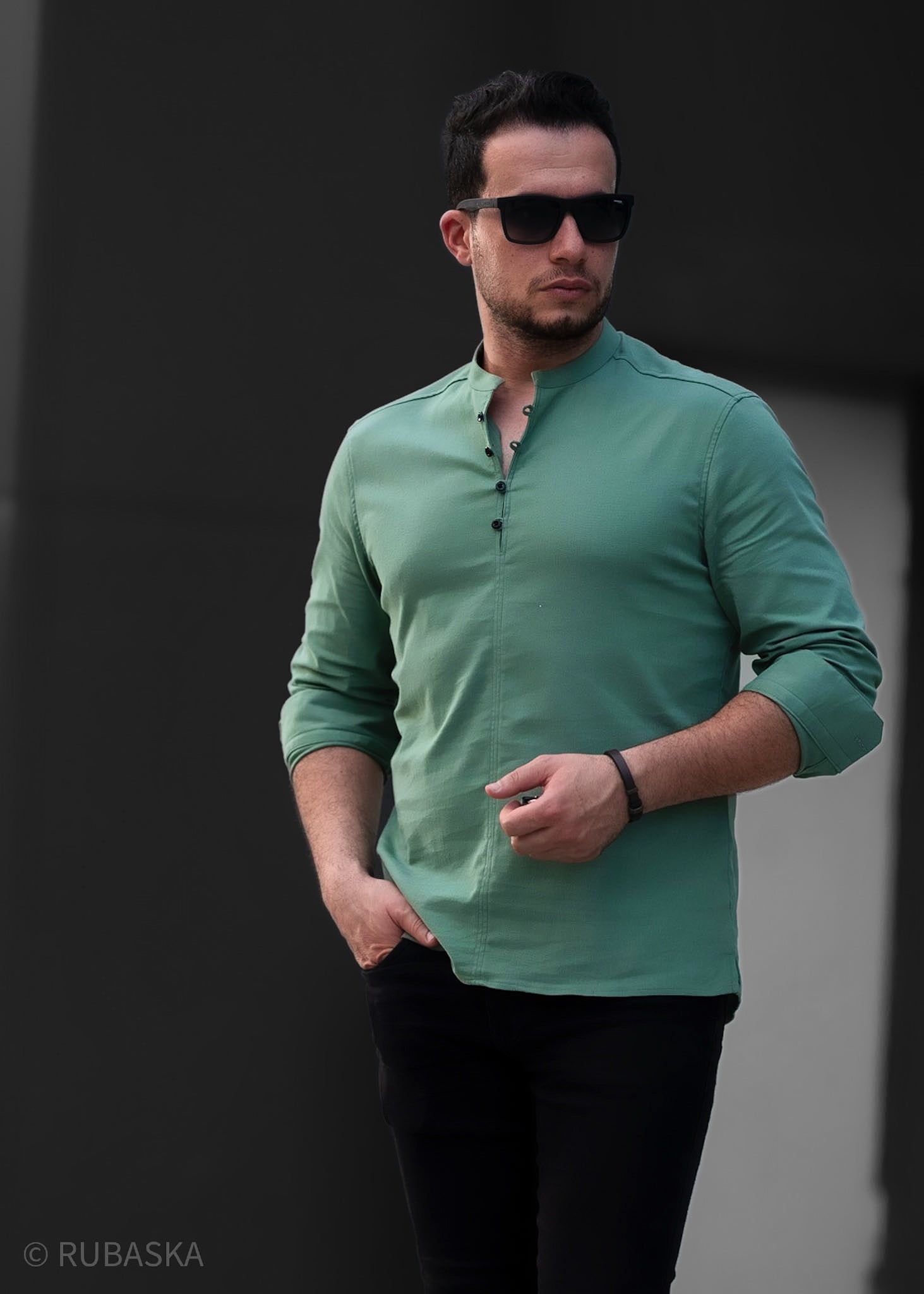 Koszule slim ELASTAN gładkie M-3XL