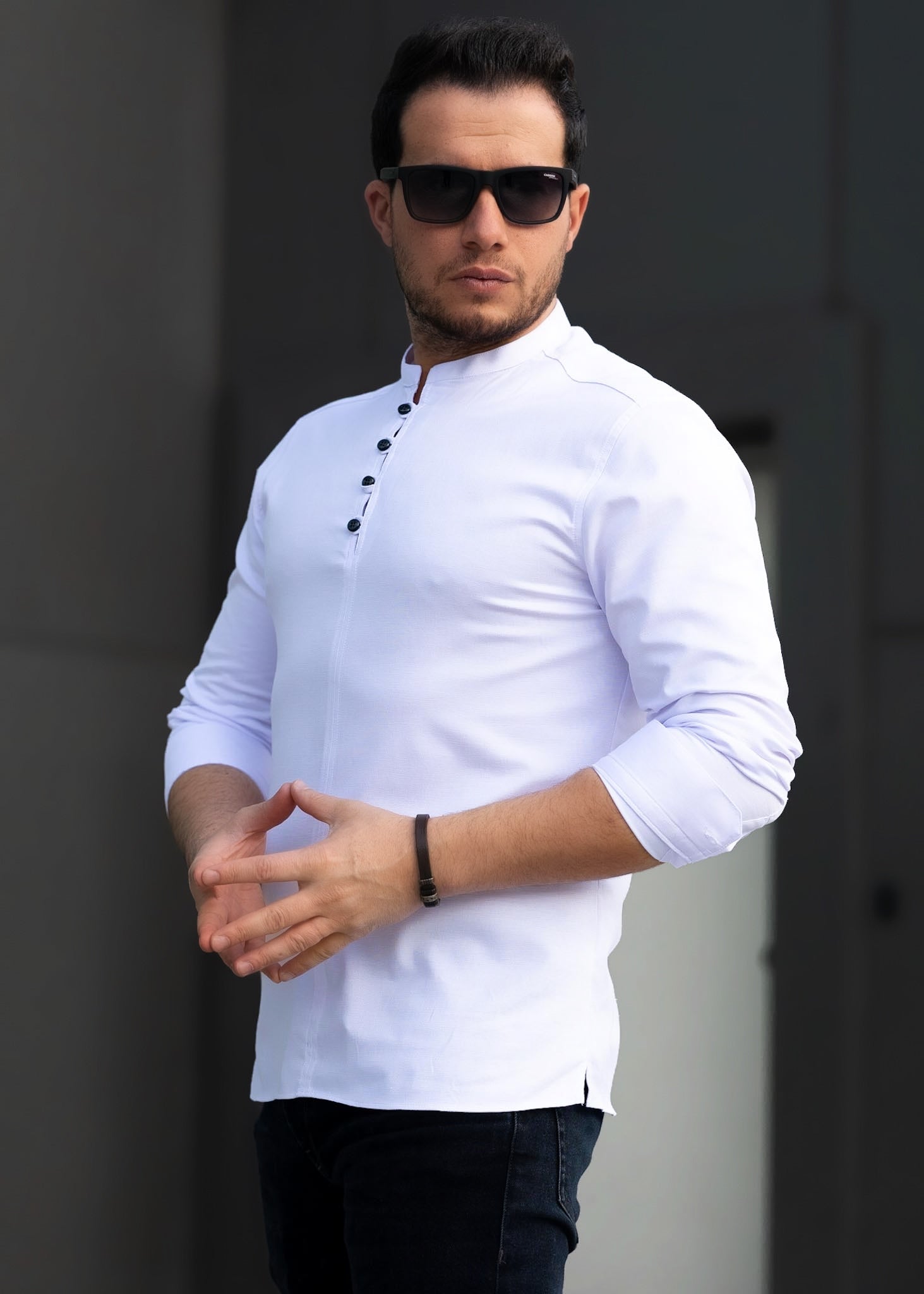 Koszule slim ELASTAN gładkie M-3XL