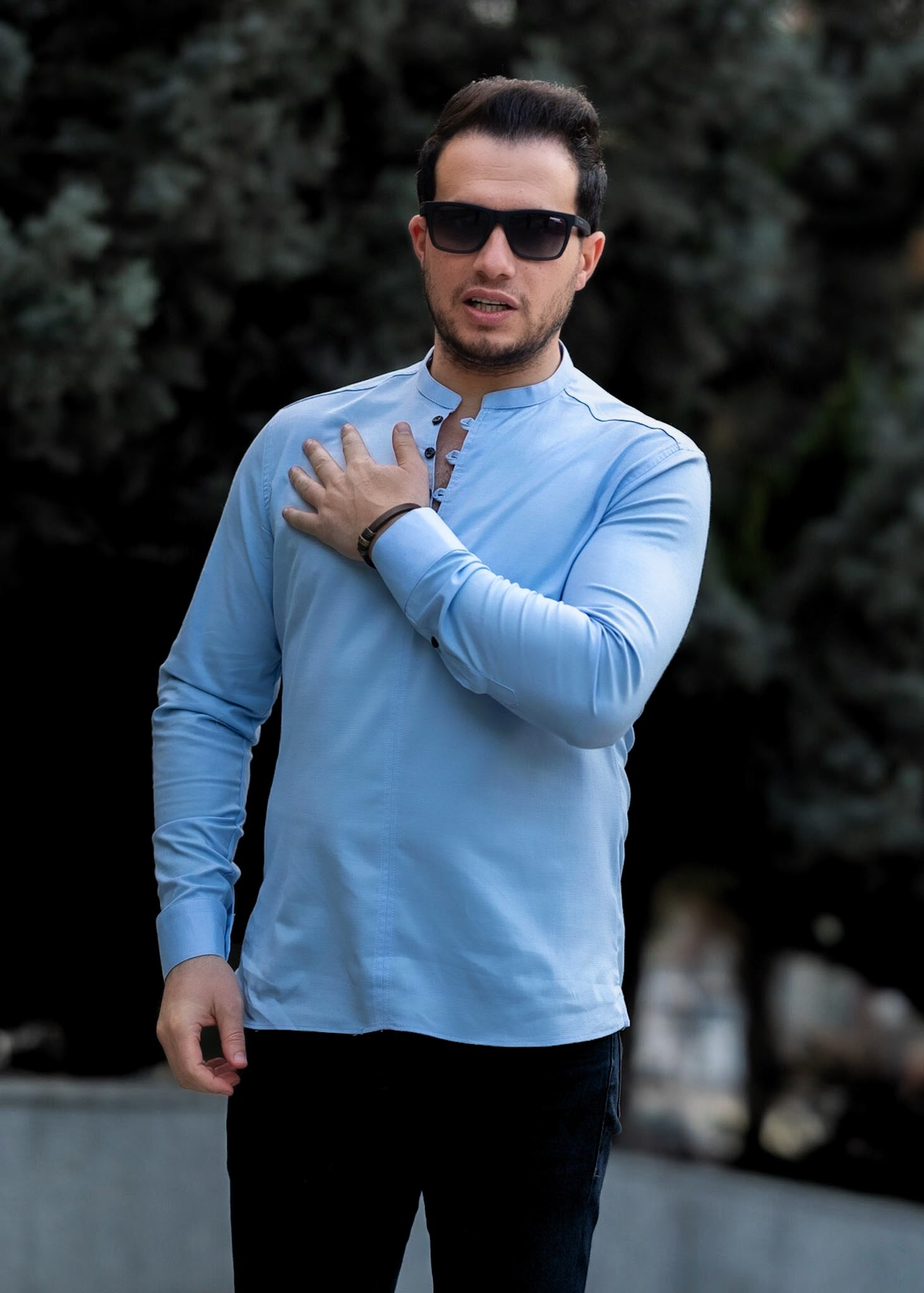 Koszule slim ELASTAN gładkie M-3XL