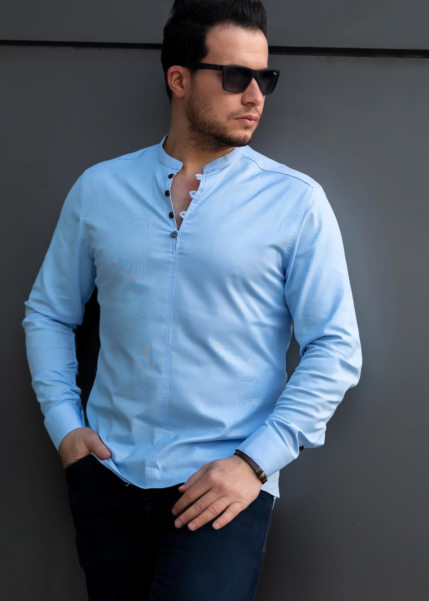 Koszule slim ELASTAN gładkie M-3XL