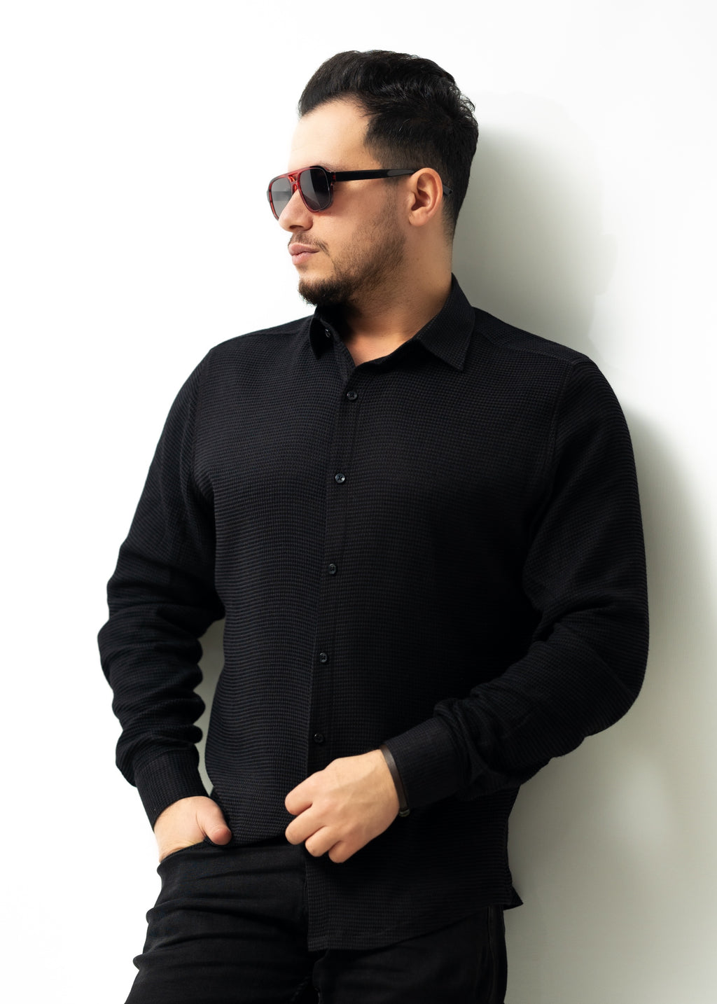 Koszule slim ELASTAN gładkie M-XXL