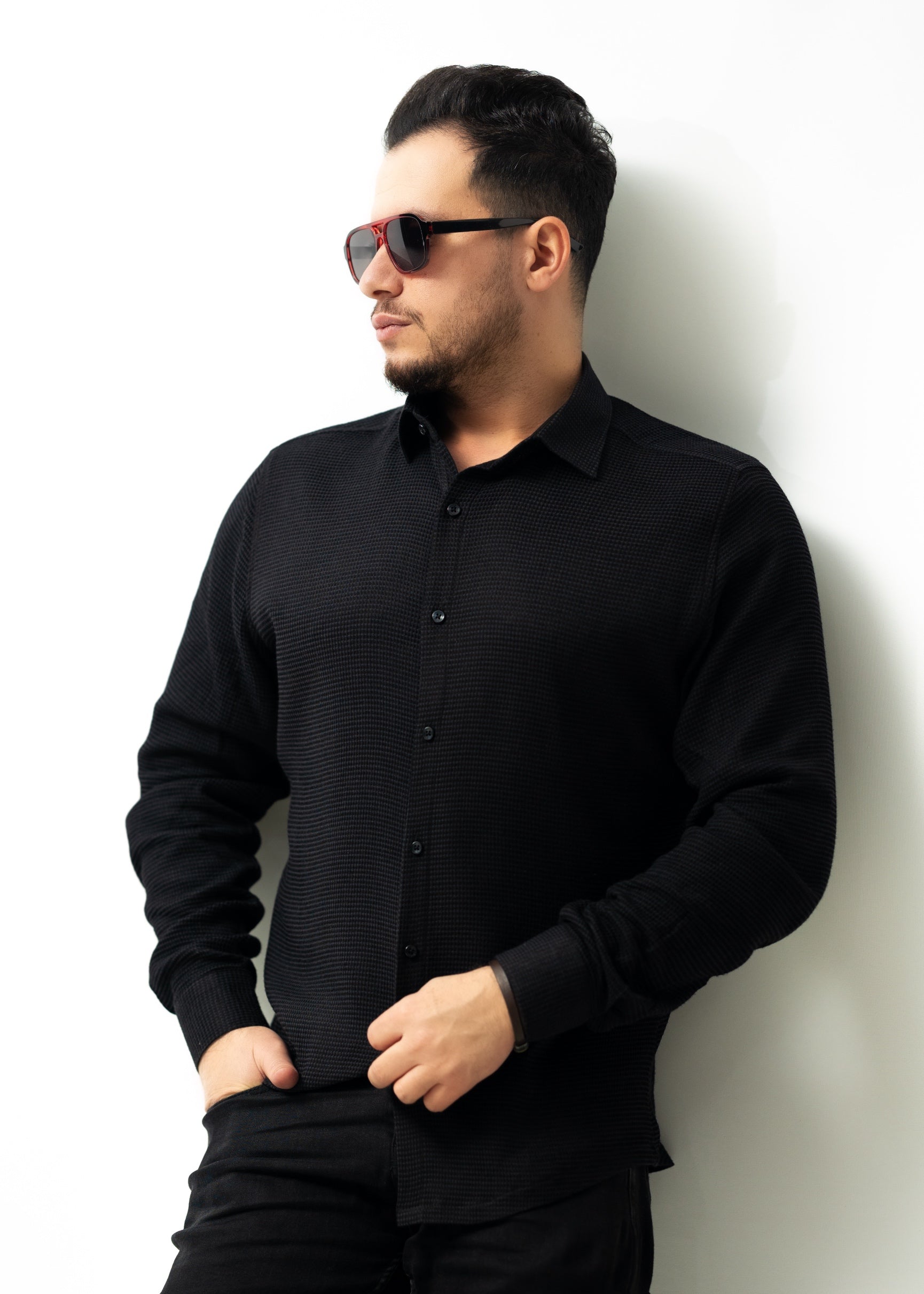 Koszule slim ELASTAN gładkie M-XXL