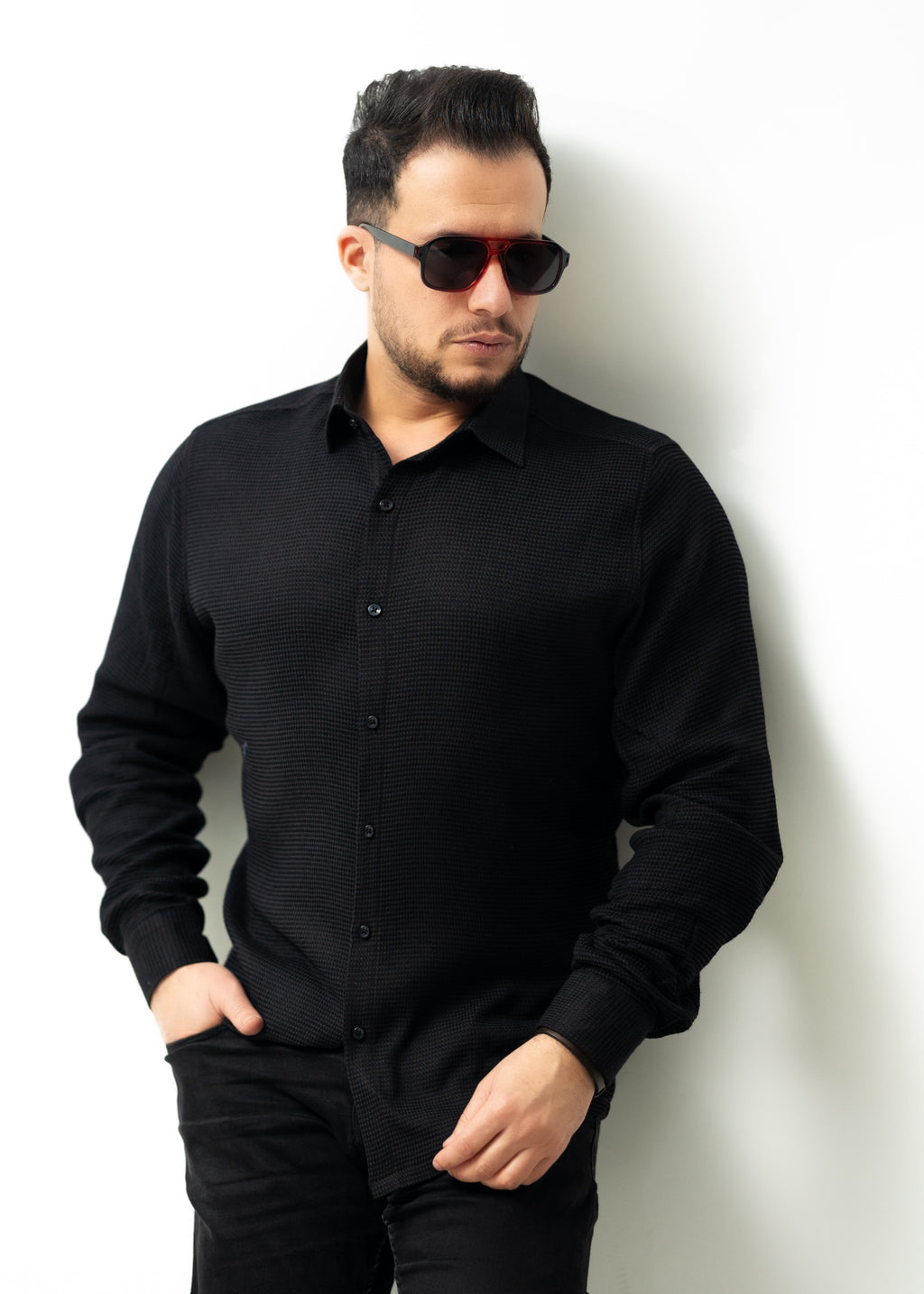 Koszule slim ELASTAN gładkie M-XXL
