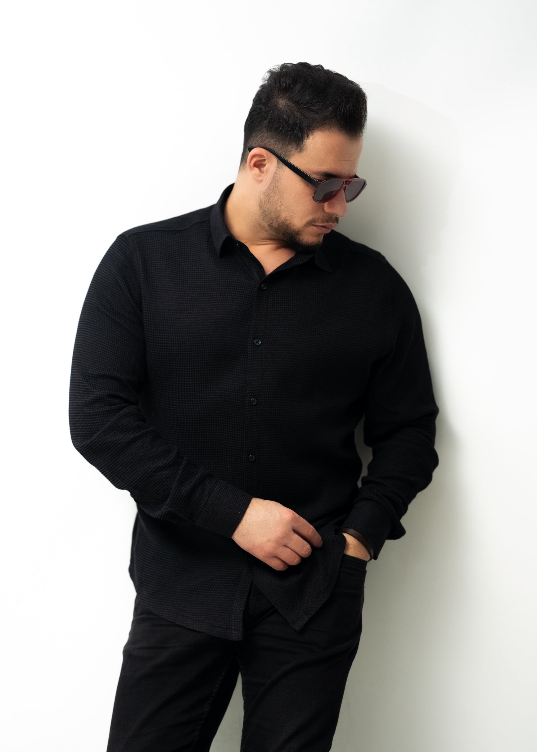 Koszule slim ELASTAN gładkie M-XXL