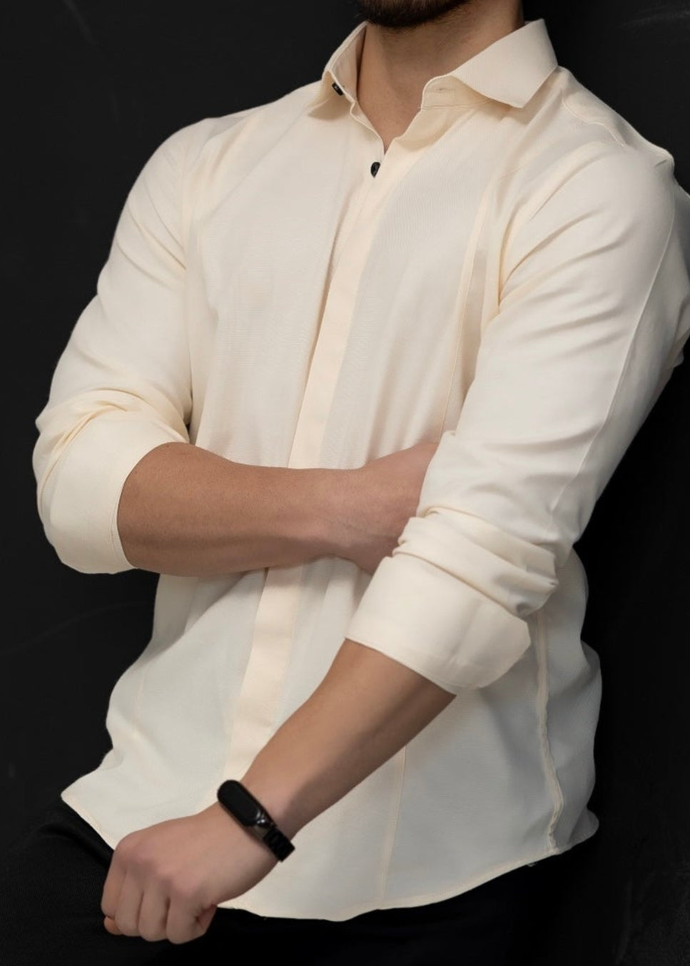 Koszule slim ELASTAN gładkie M-3XL