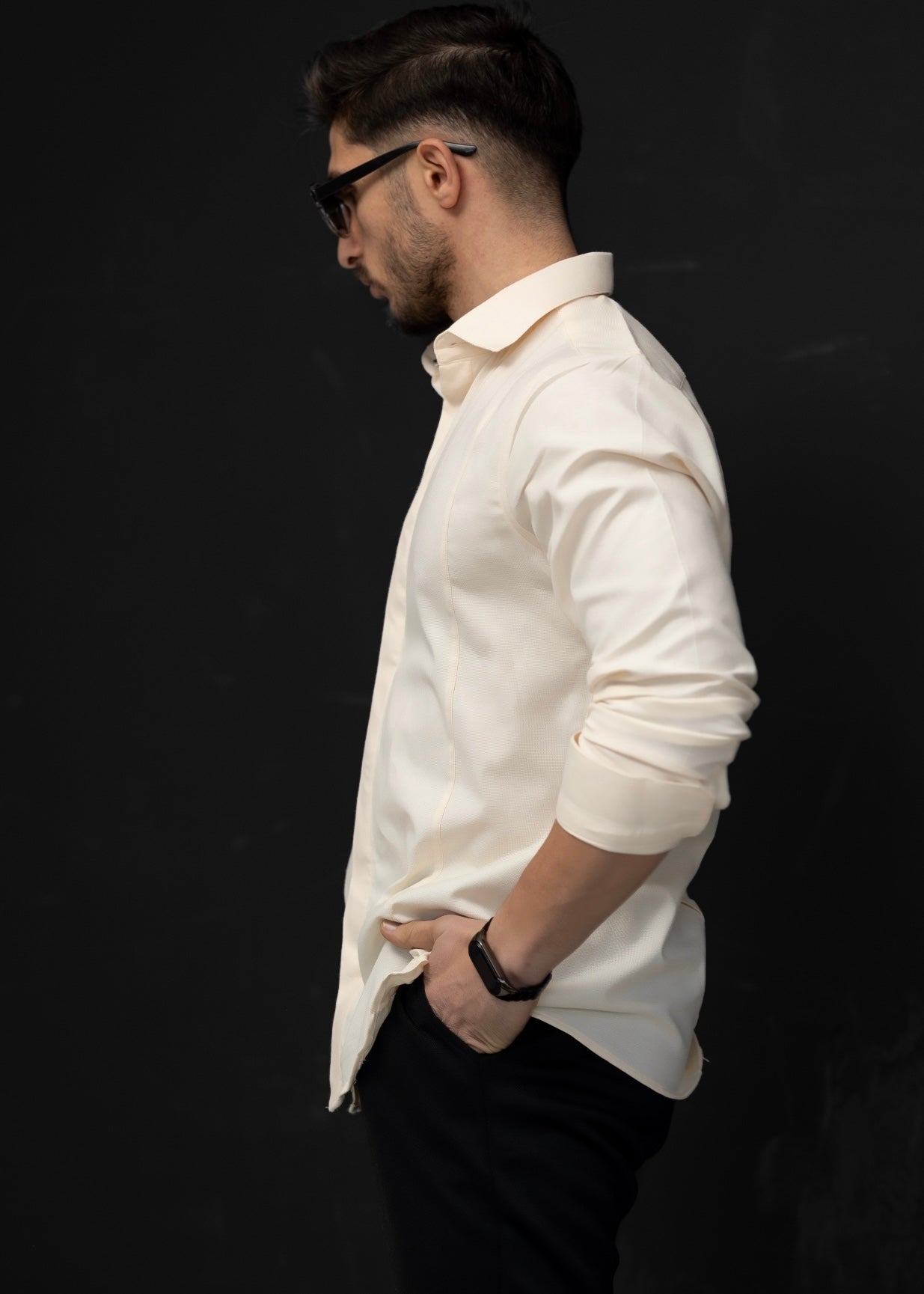 Koszule slim ELASTAN gładkie M-3XL