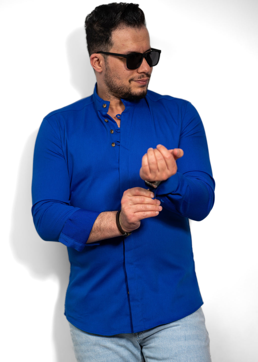 Koszule slim ELASTAN gładkie M-3XL