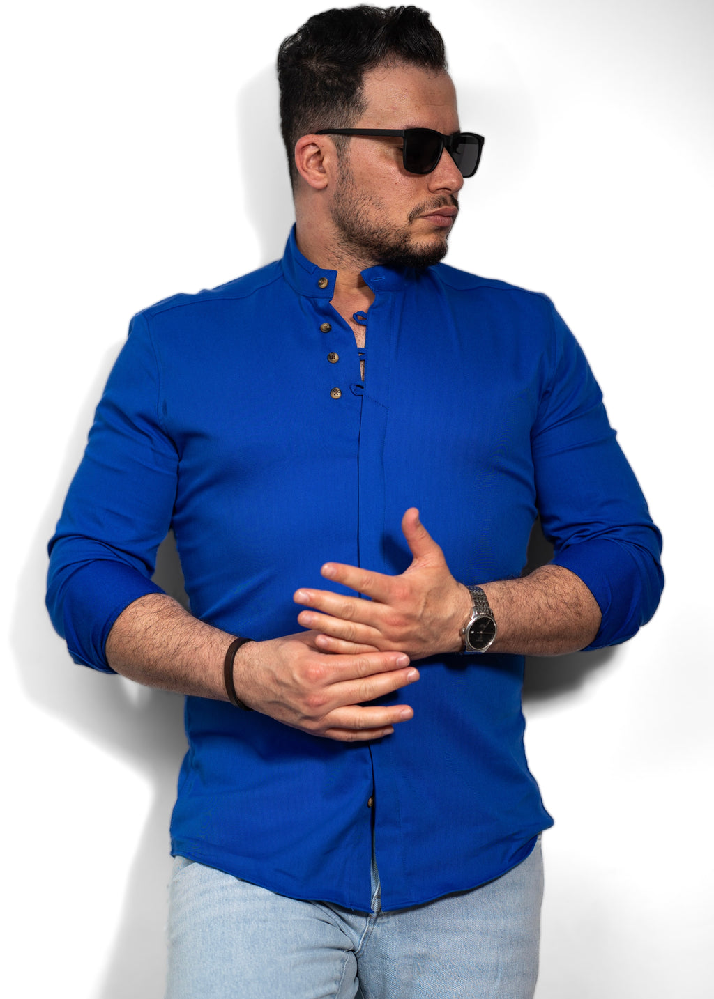 Koszule slim ELASTAN gładkie M-3XL