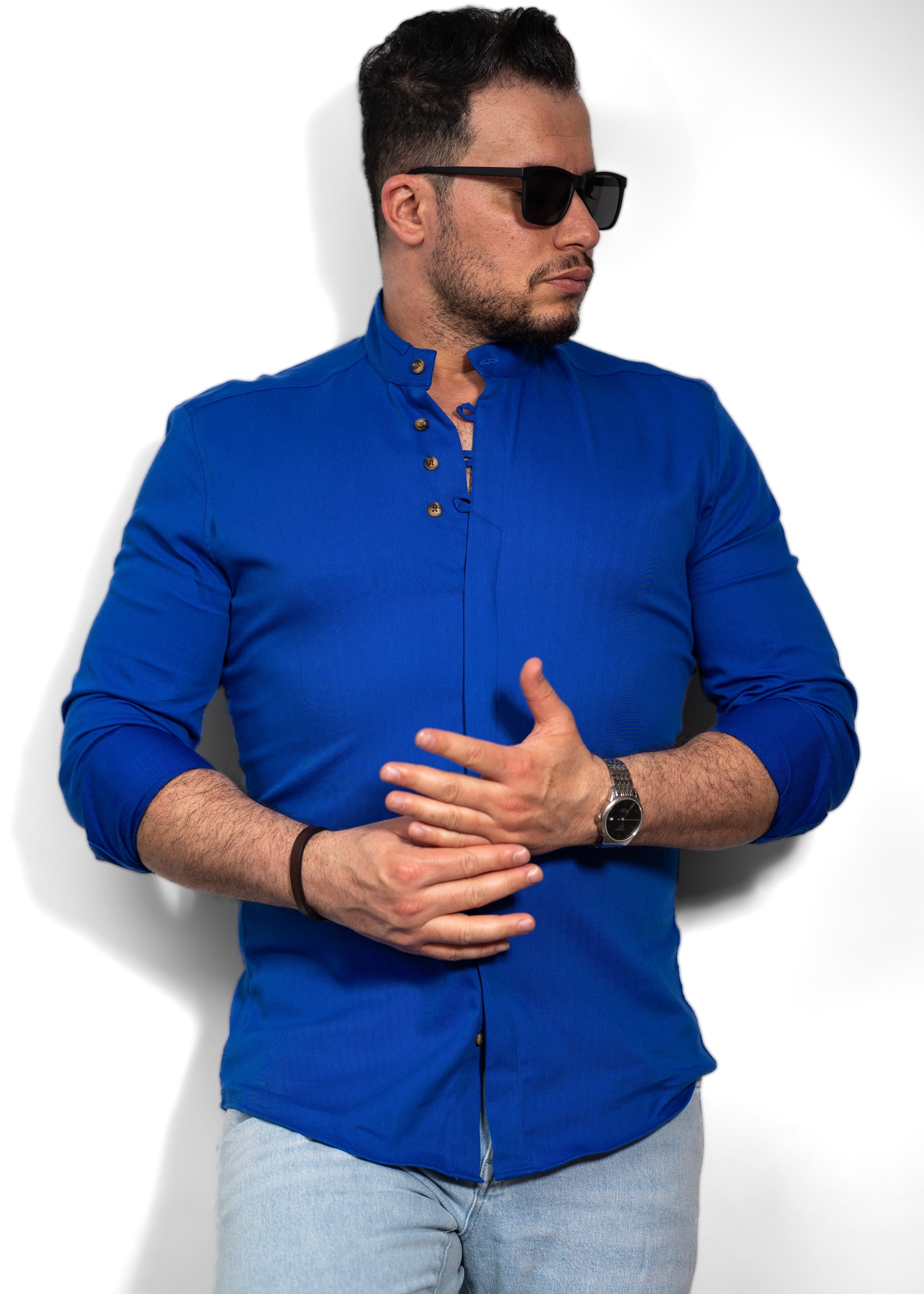 Koszule slim ELASTAN gładkie M-3XL