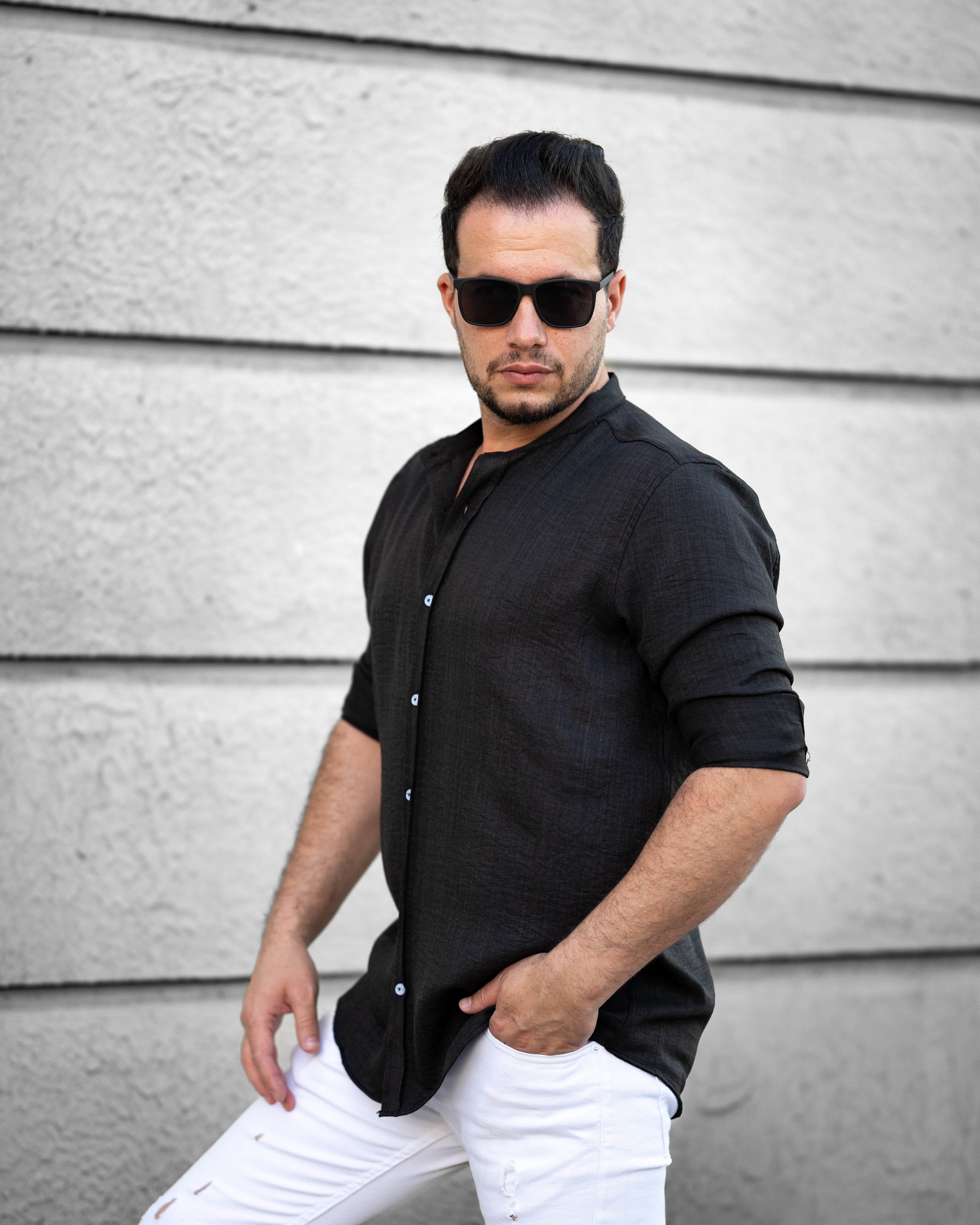 Koszule slim ELASTAN gładkie M-3XL