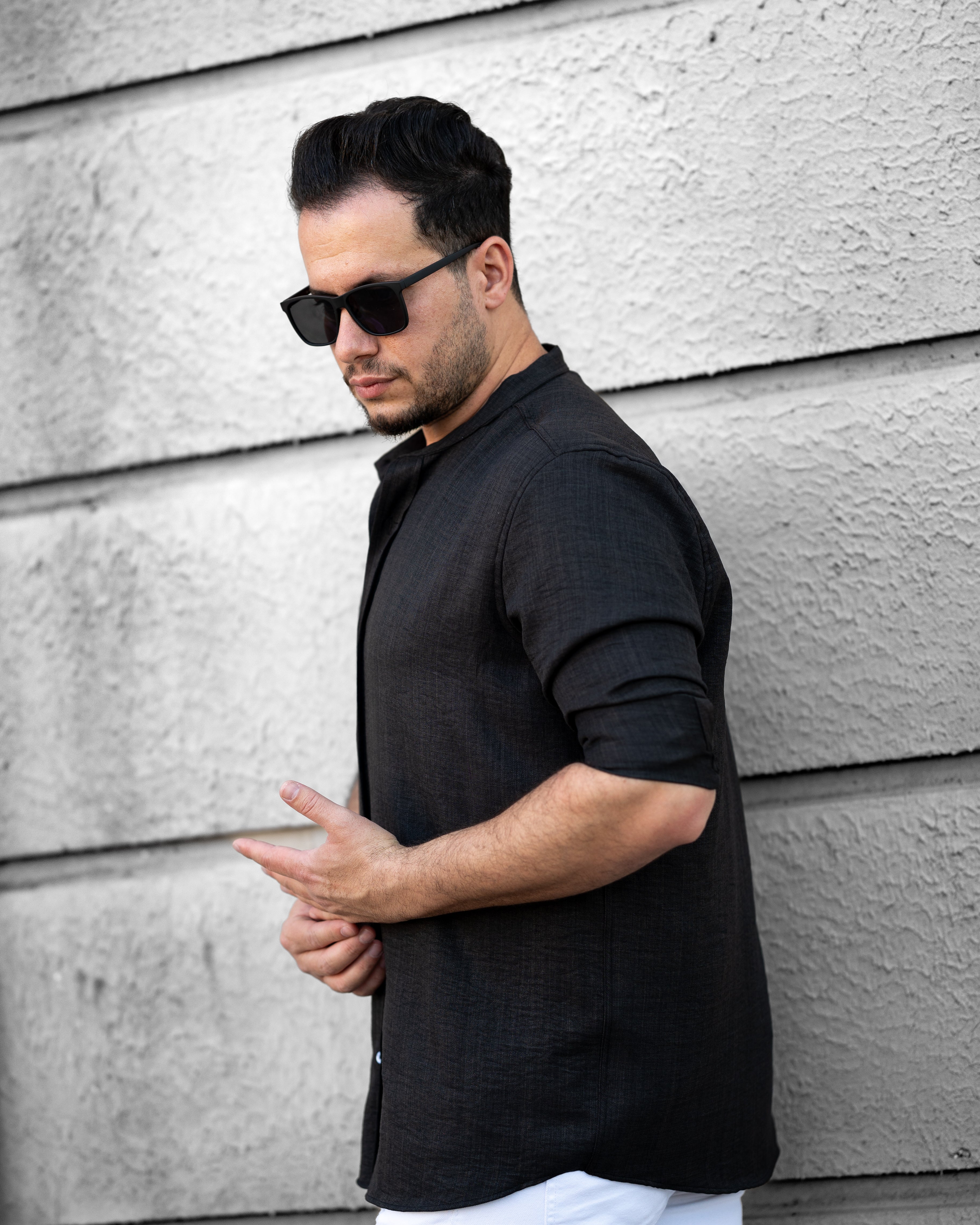 Koszule slim ELASTAN gładkie M-3XL