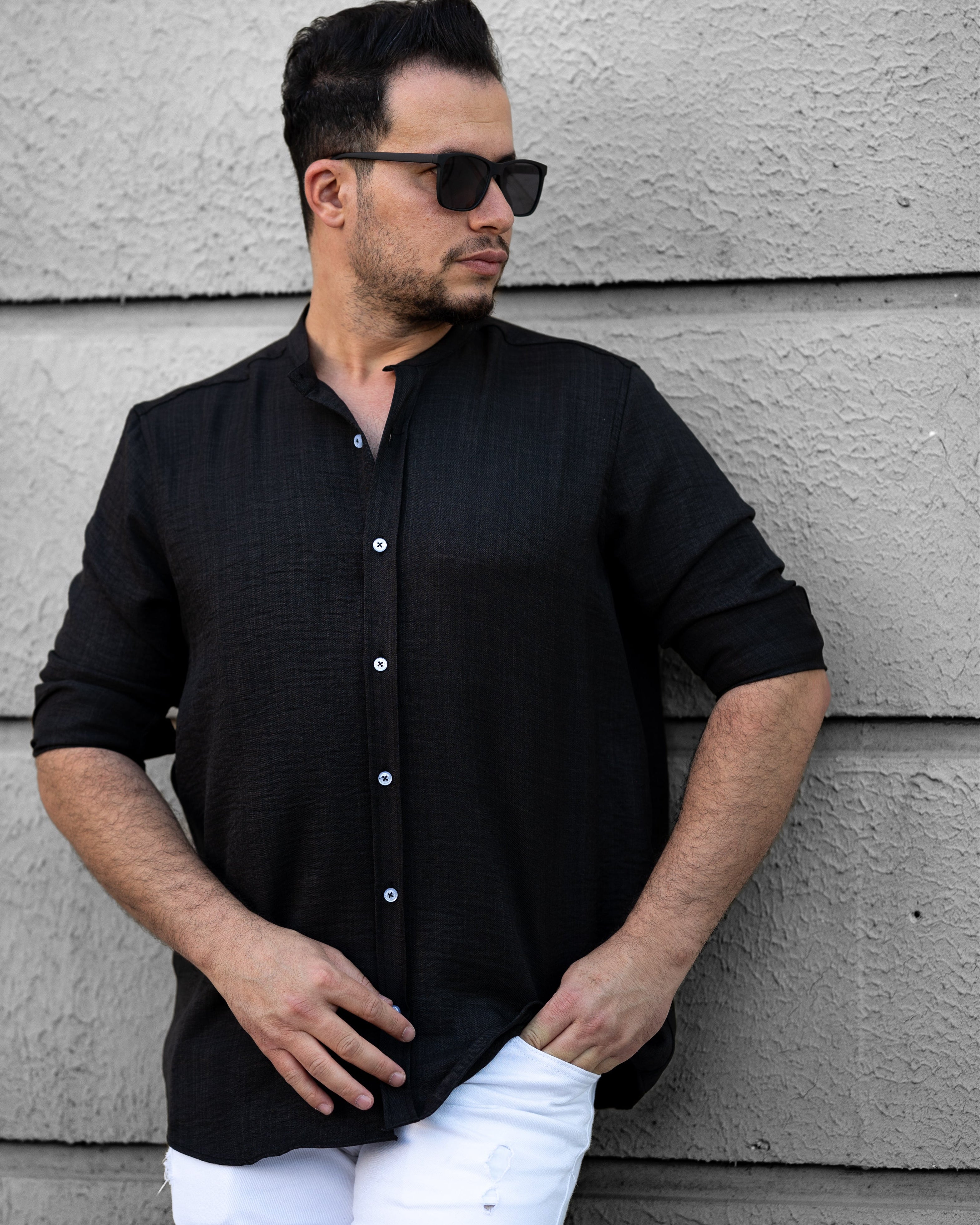 Koszule slim ELASTAN gładkie M-3XL