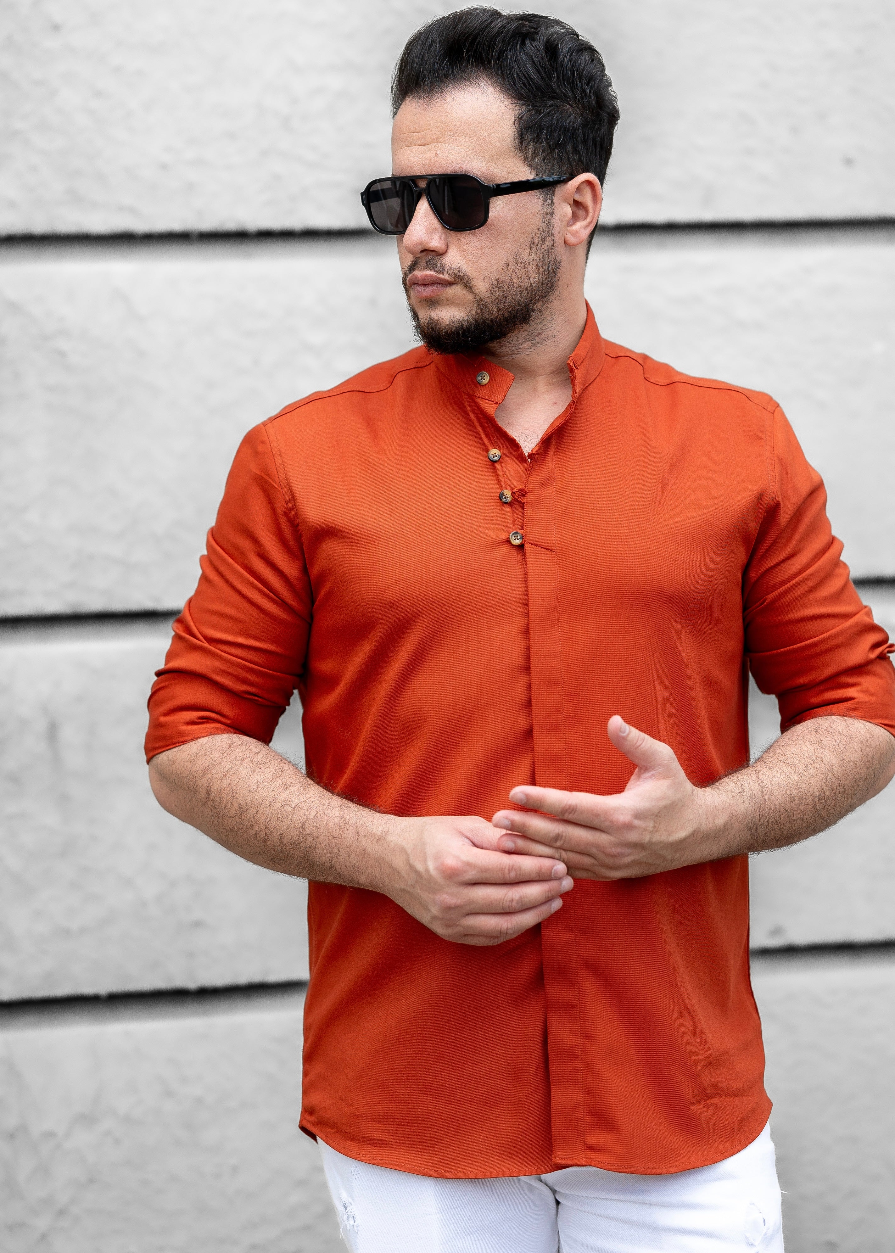 Koszule slim ELASTAN gładkie M-3XL