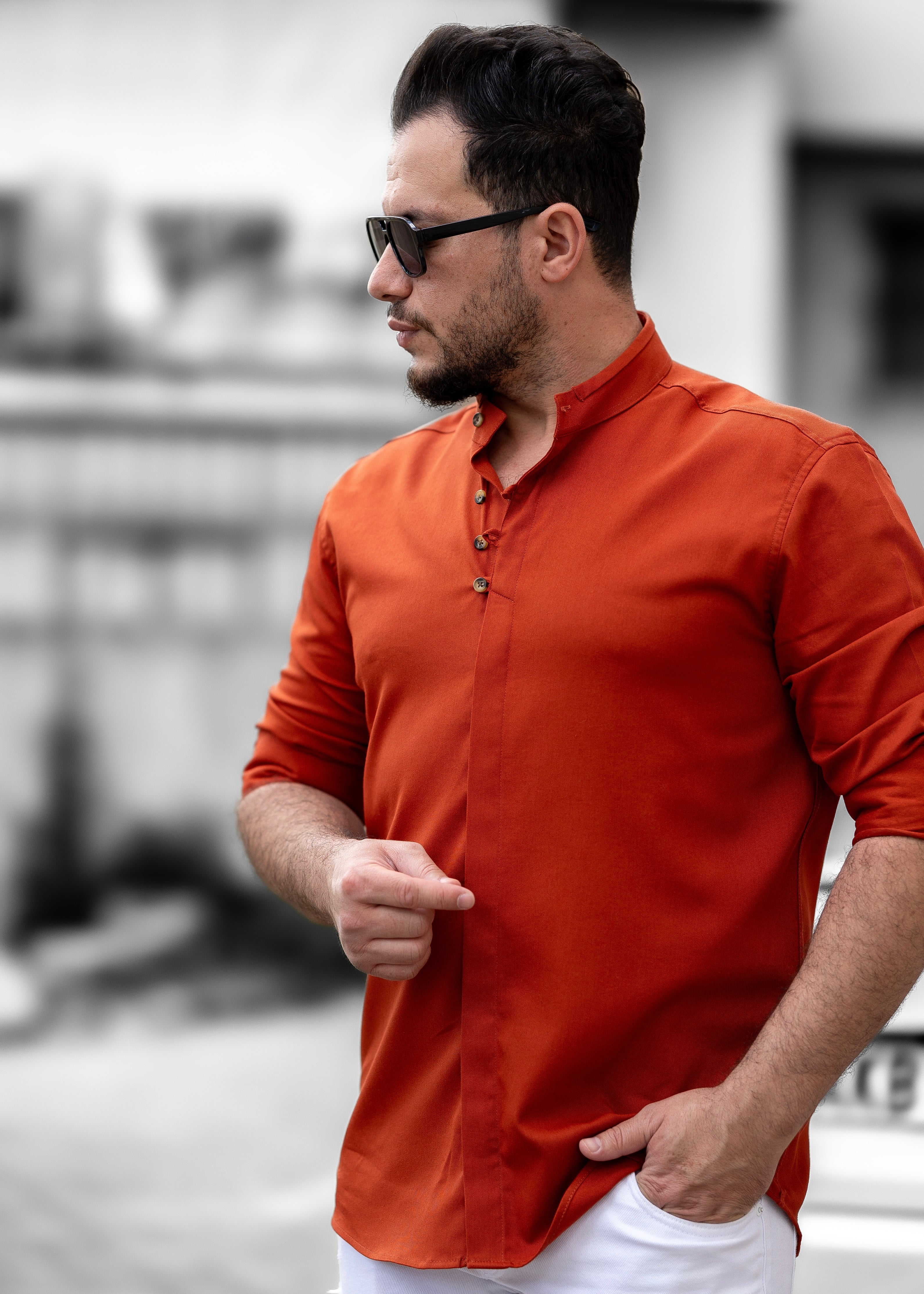 Koszule slim ELASTAN gładkie M-3XL