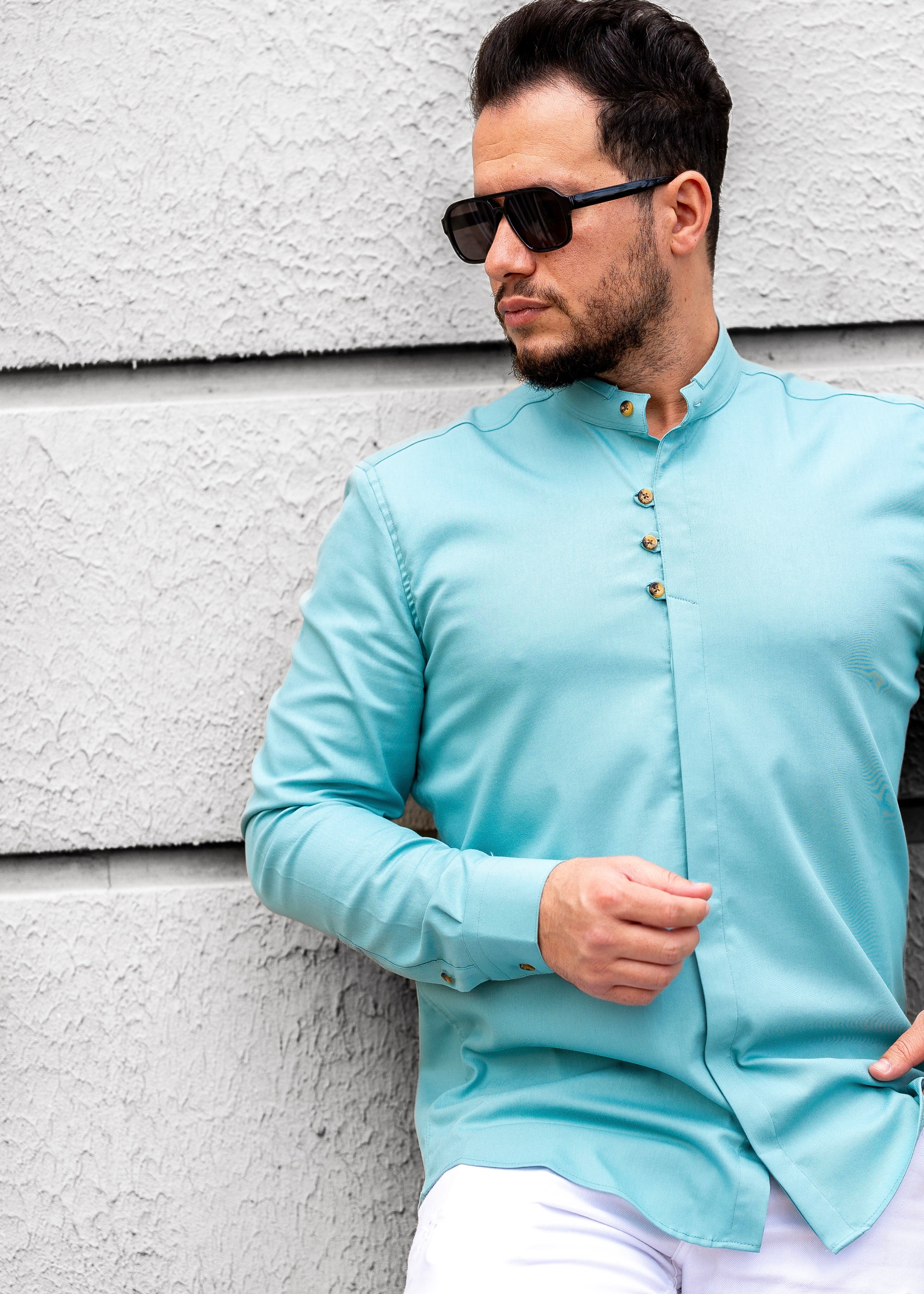 Koszule slim ELASTAN gładkie M-3XL