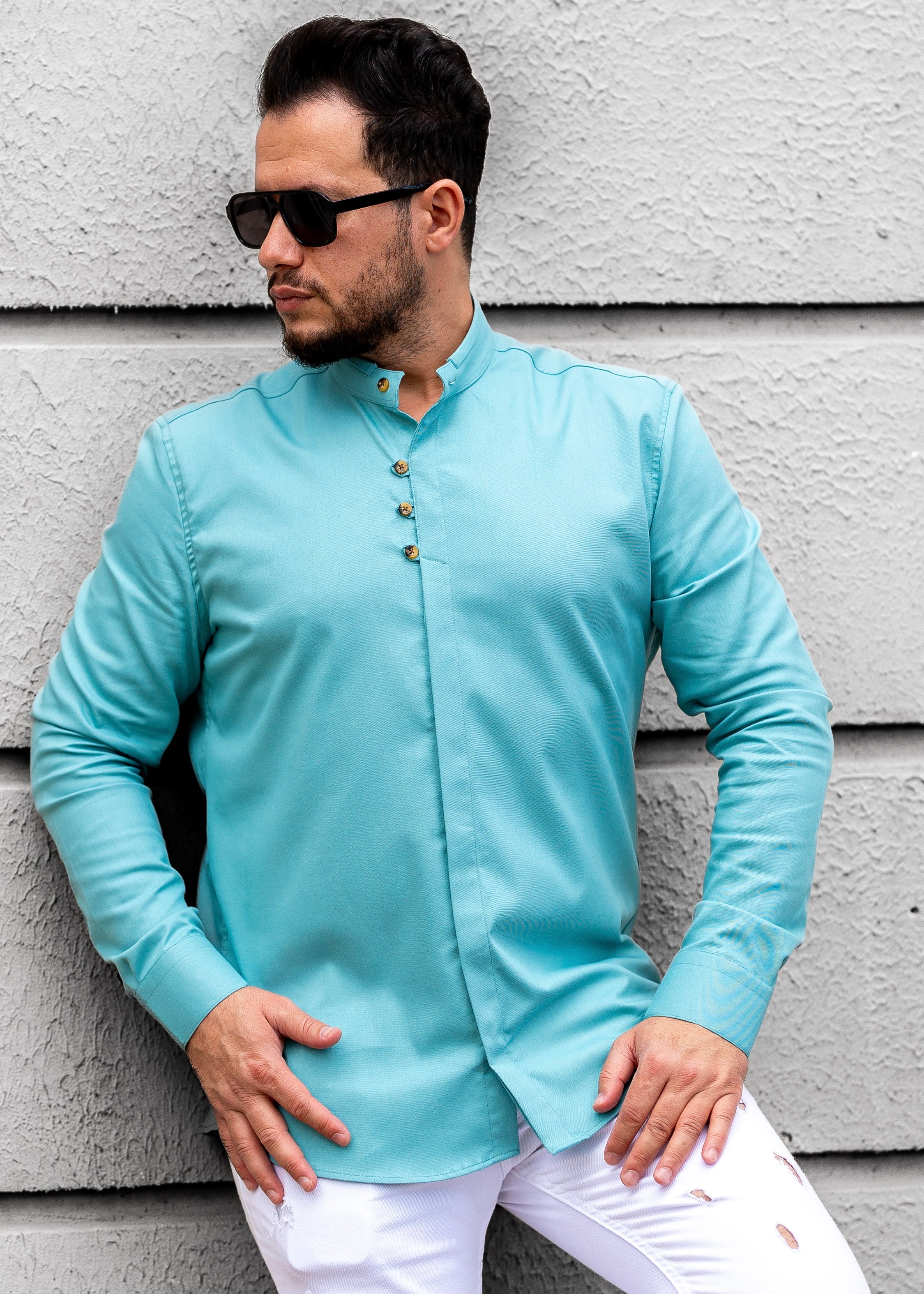 Koszule slim ELASTAN gładkie M-3XL