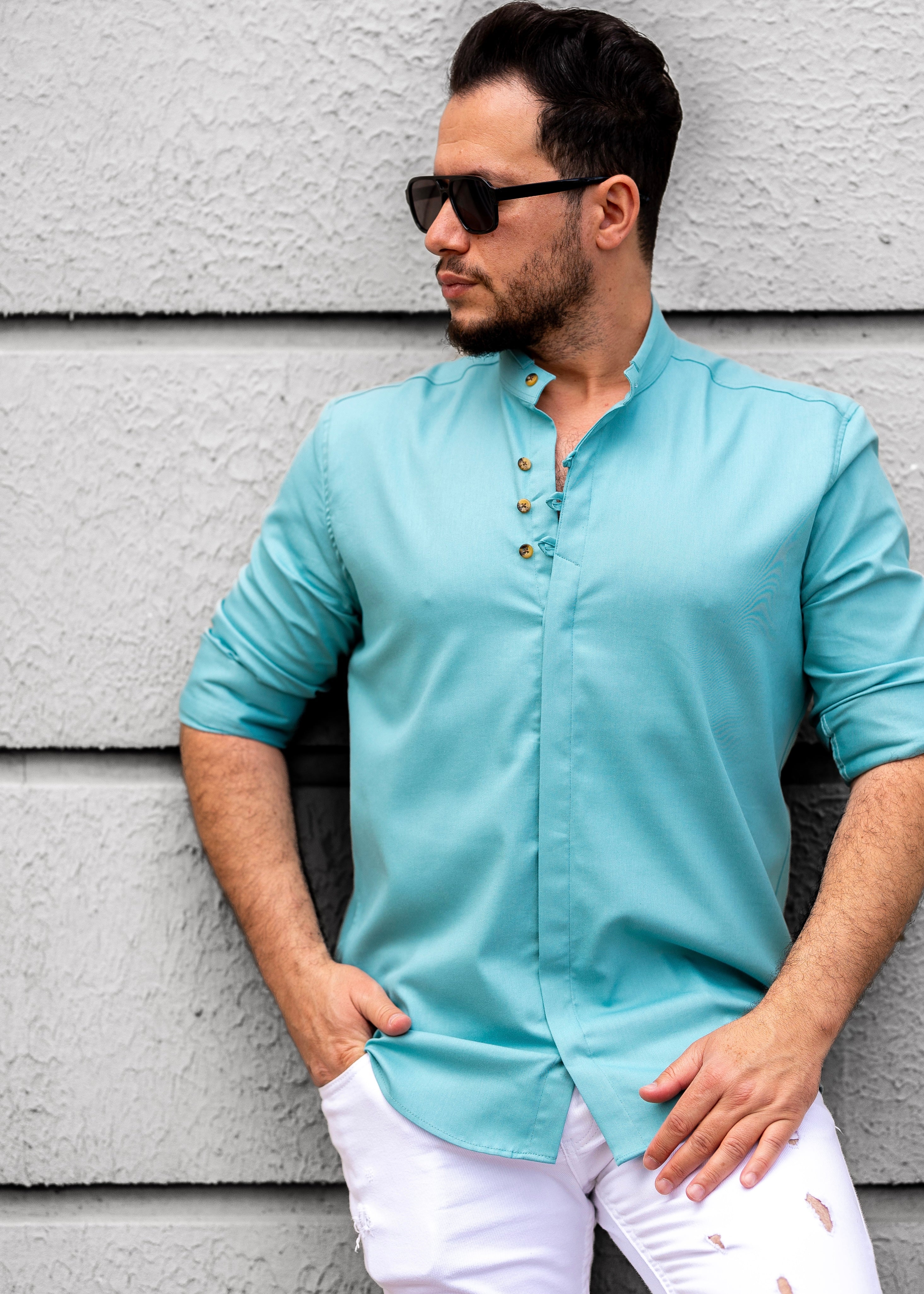 Koszule slim ELASTAN gładkie M-3XL