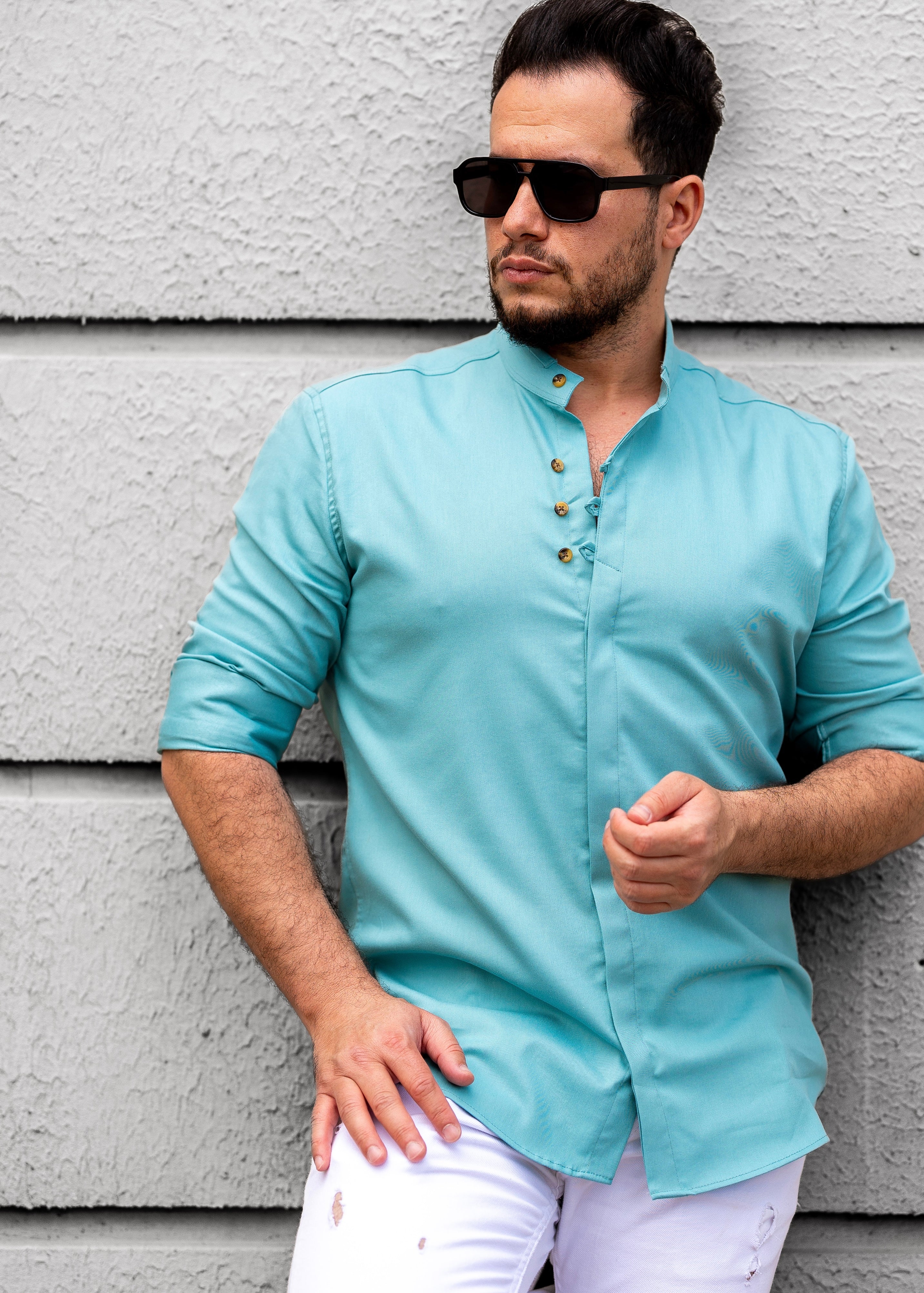 Koszule slim ELASTAN gładkie M-3XL