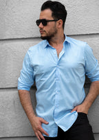 Koszule slim ELASTAN gładkie M-3XL