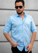 Koszule slim ELASTAN gładkie M-3XL