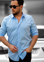 Koszule slim ELASTAN gładkie M-3XL