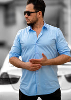 Koszule slim ELASTAN gładkie M-3XL