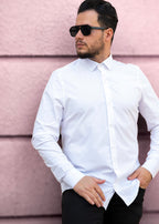 Koszule slim ELASTAN gładkie M-3XL