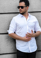 Koszule slim ELASTAN gładkie M-3XL