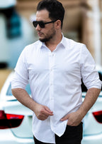 Koszule slim ELASTAN gładkie M-3XL