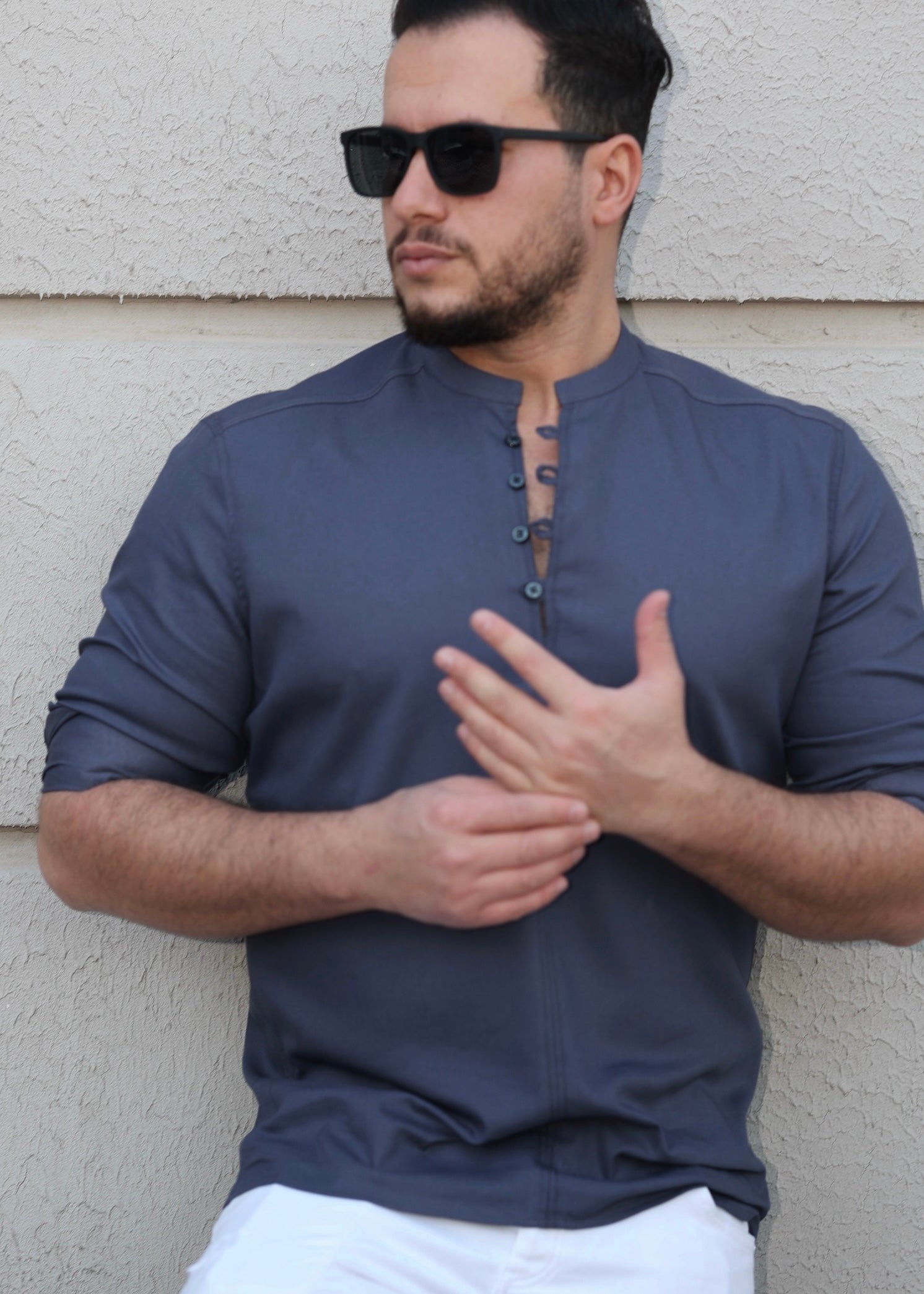 Koszule slim ELASTAN gładkie M-3XL