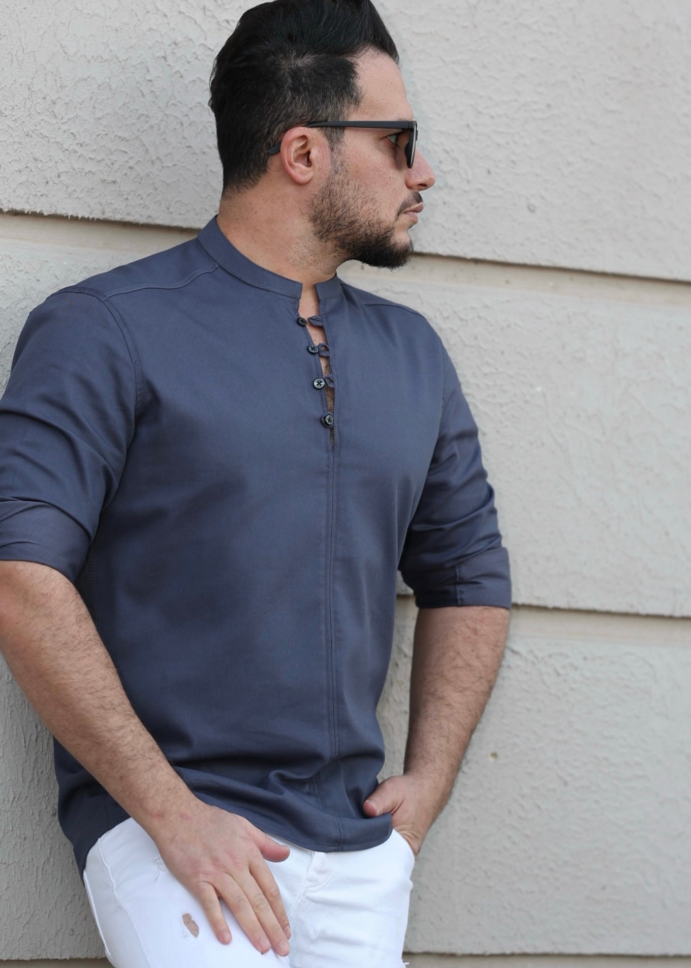 Koszule slim ELASTAN gładkie M-3XL