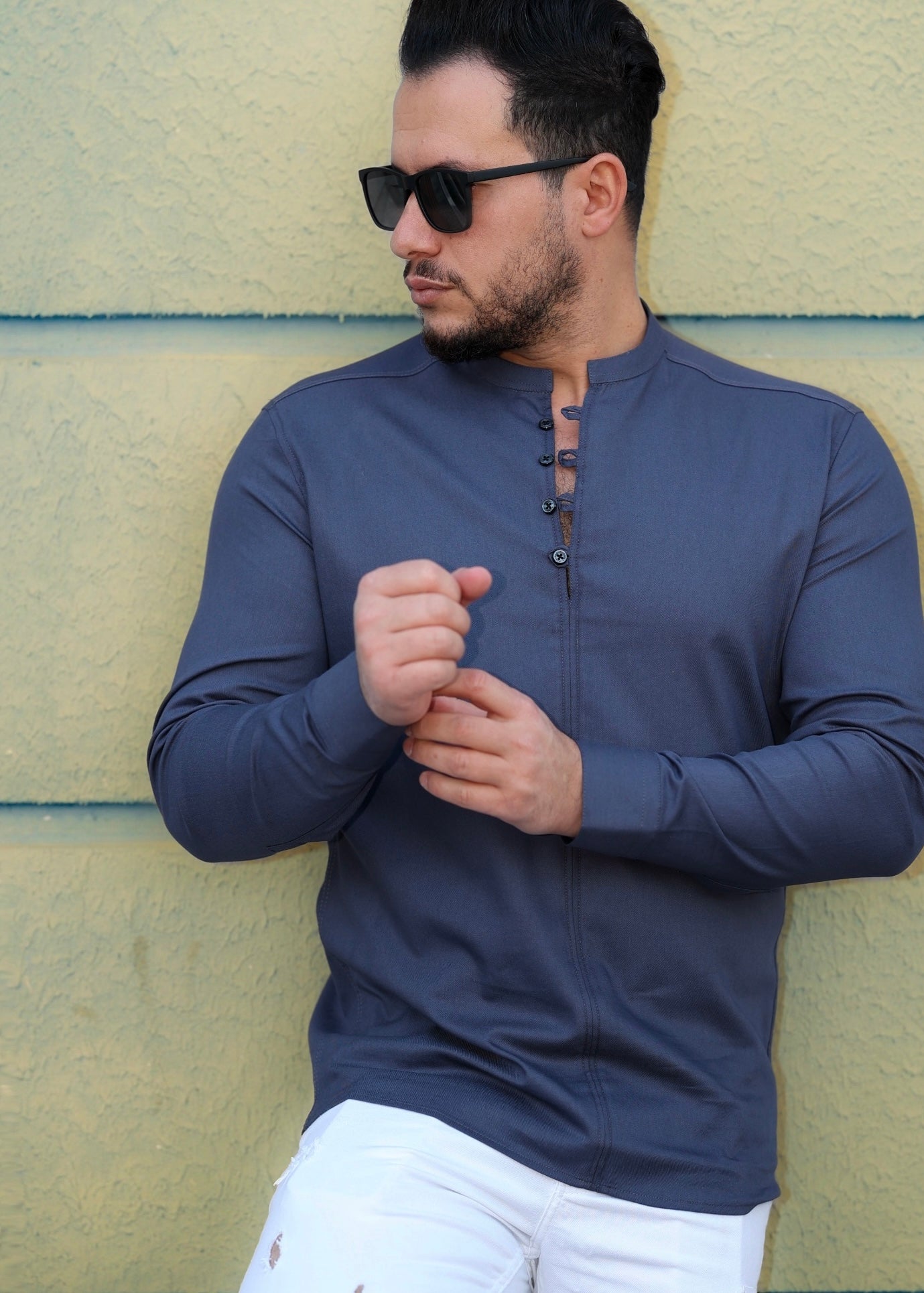 Koszule slim ELASTAN gładkie M-3XL