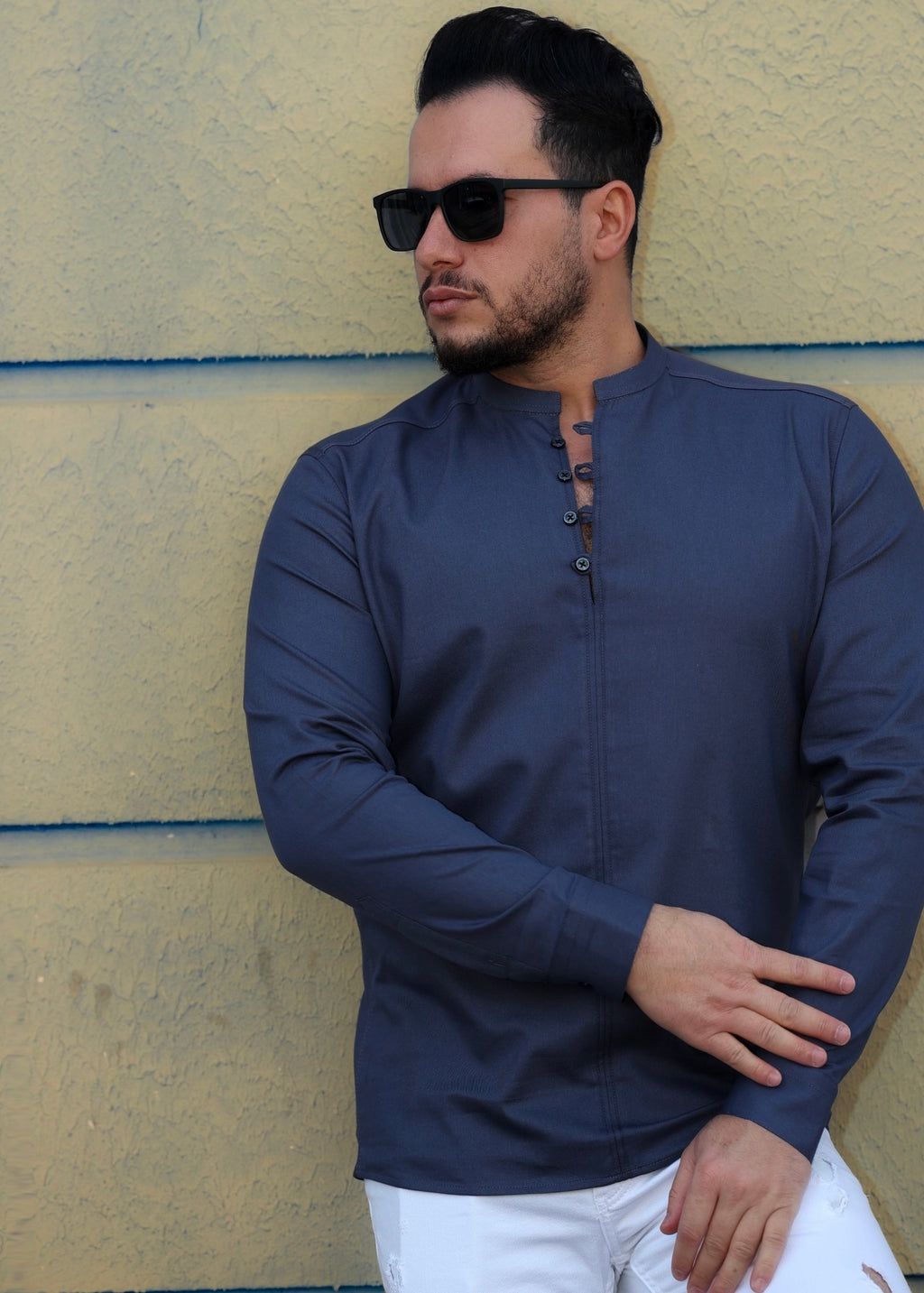 Koszule slim ELASTAN gładkie M-3XL