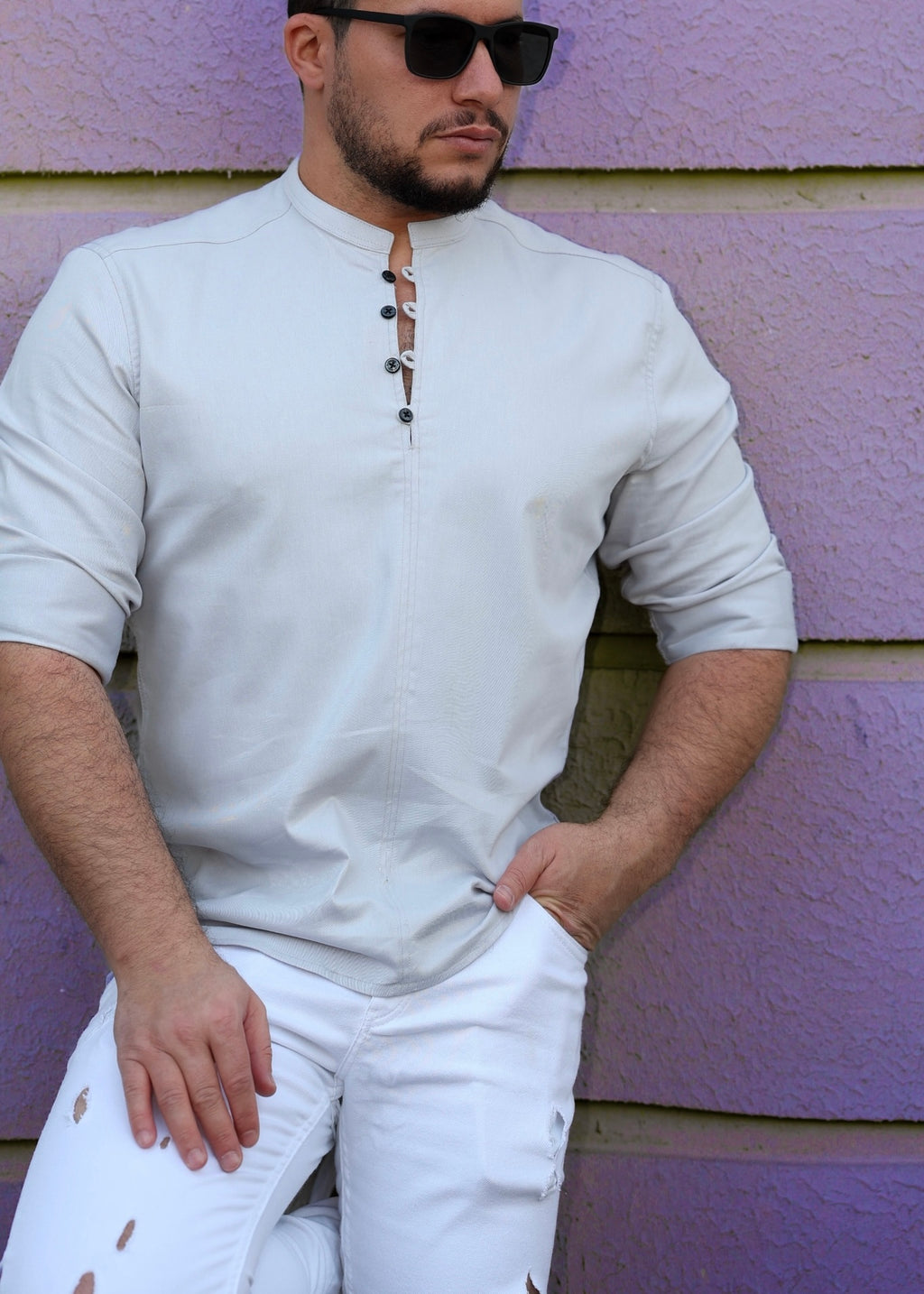 Koszule slim ELASTAN gładkie M-3XL