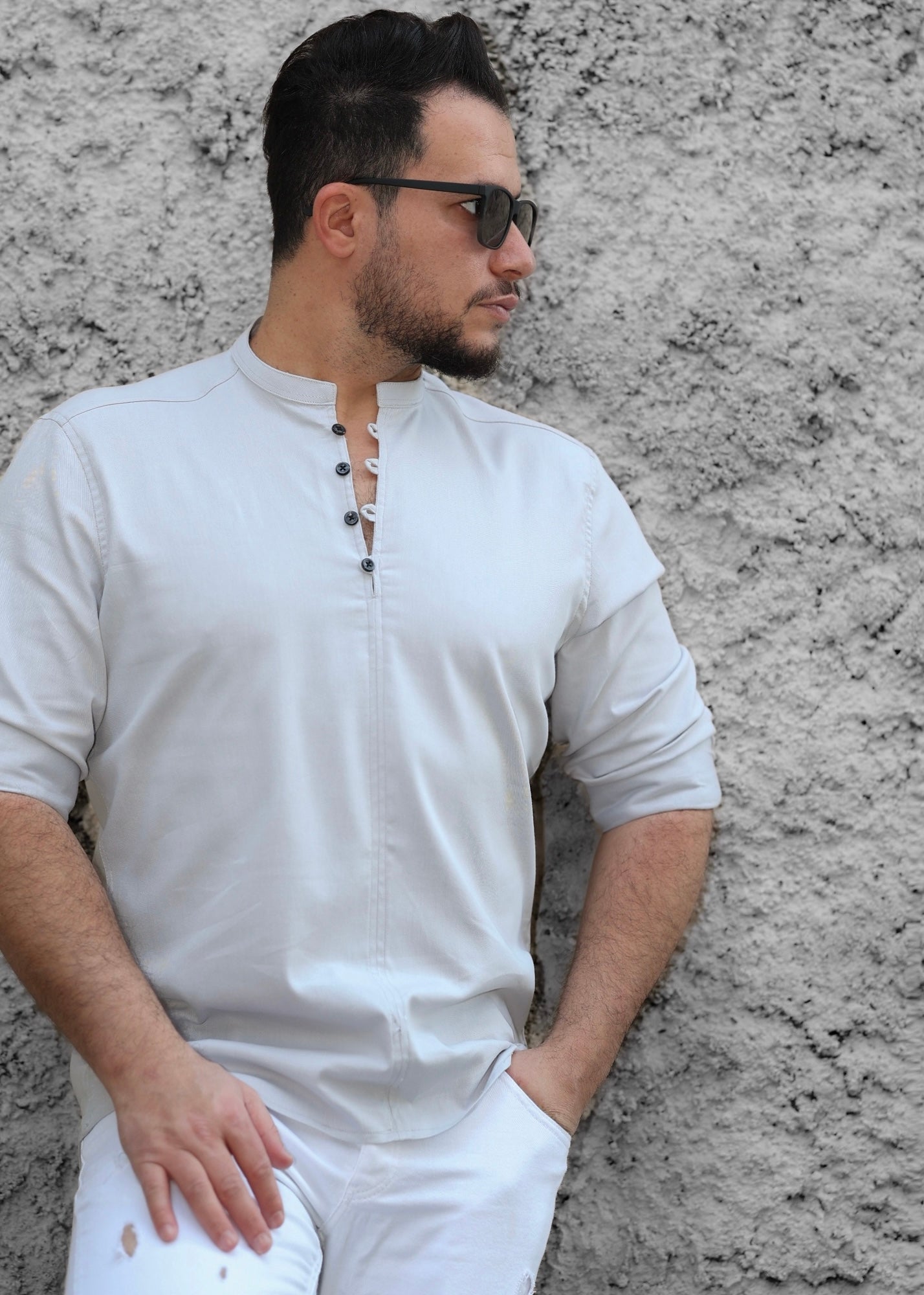 Koszule slim ELASTAN gładkie M-3XL