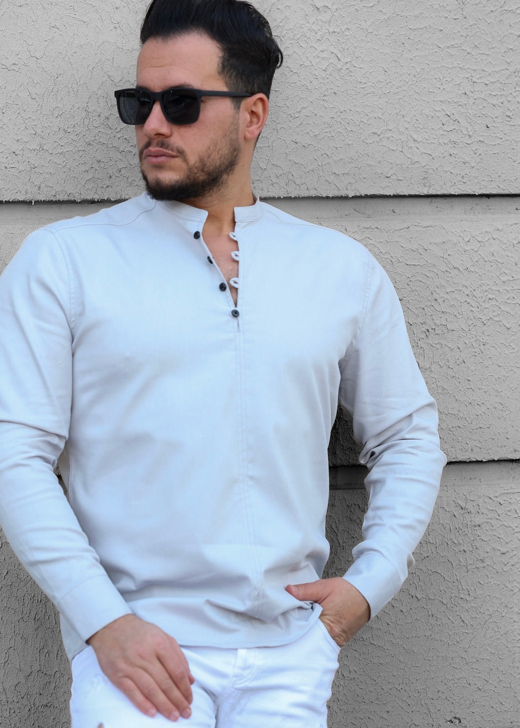 Koszule slim ELASTAN gładkie M-3XL