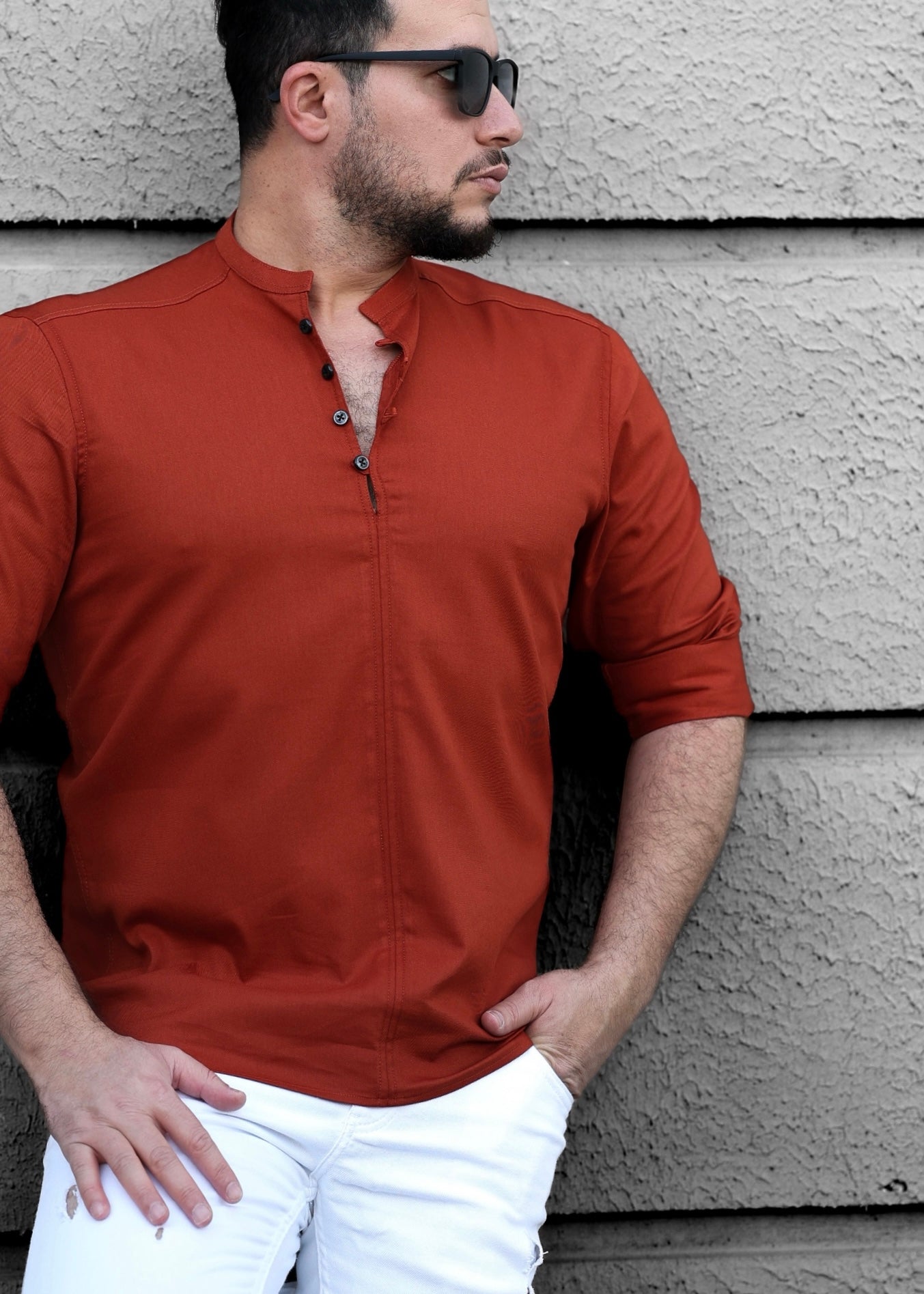 Koszule slim ELASTAN gładkie M-3XL