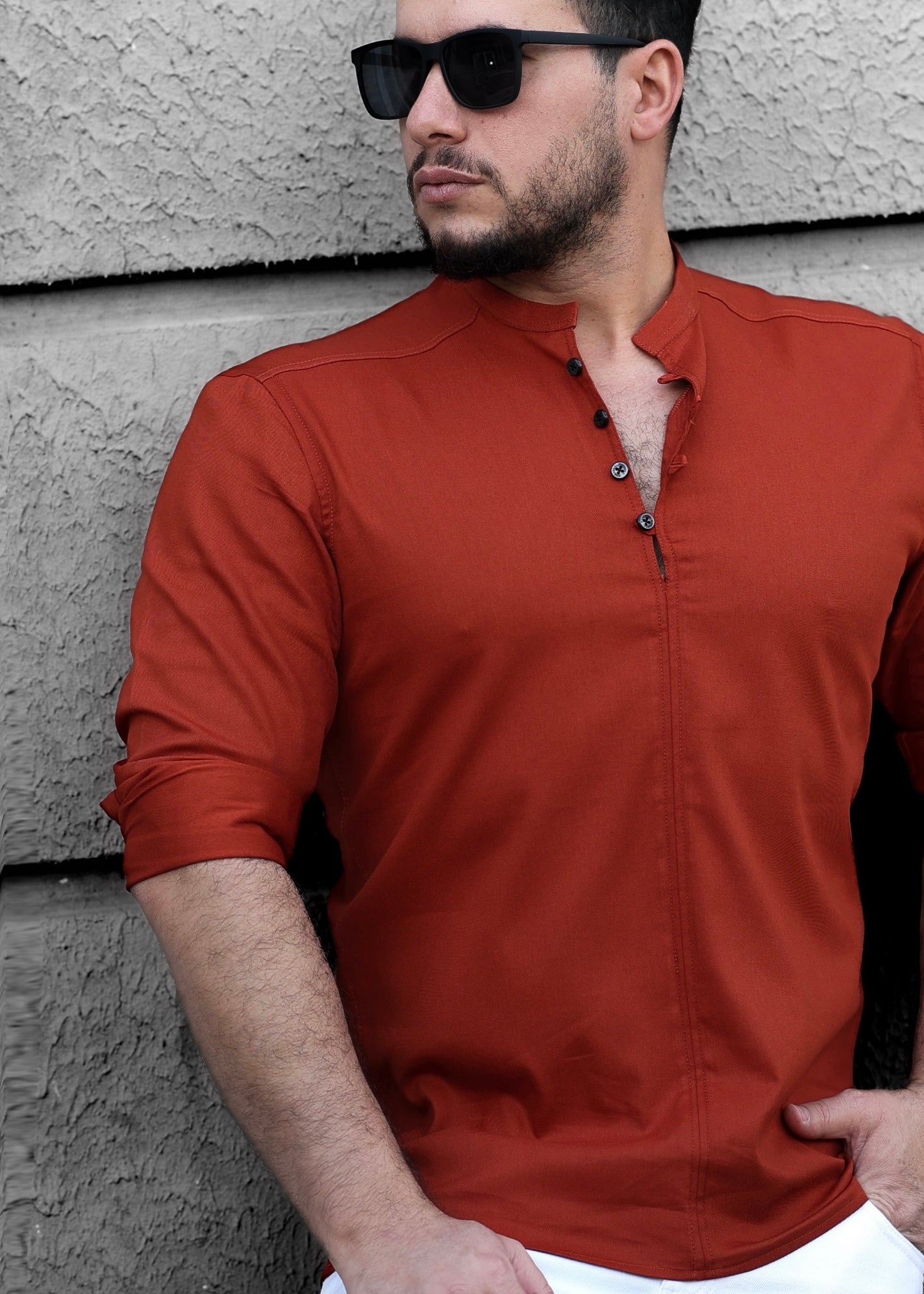 Koszule slim ELASTAN gładkie M-3XL