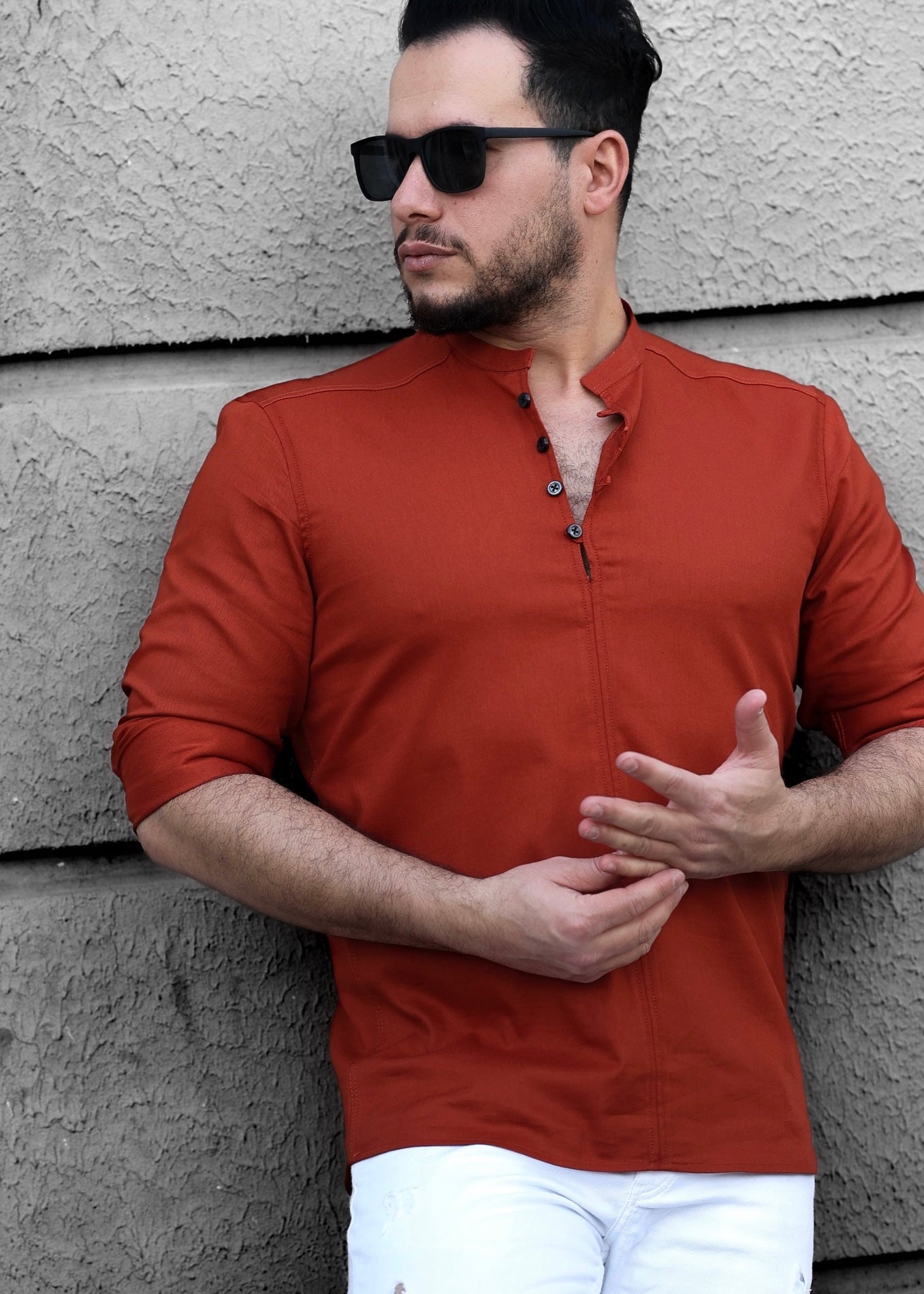 Koszule slim ELASTAN gładkie M-3XL