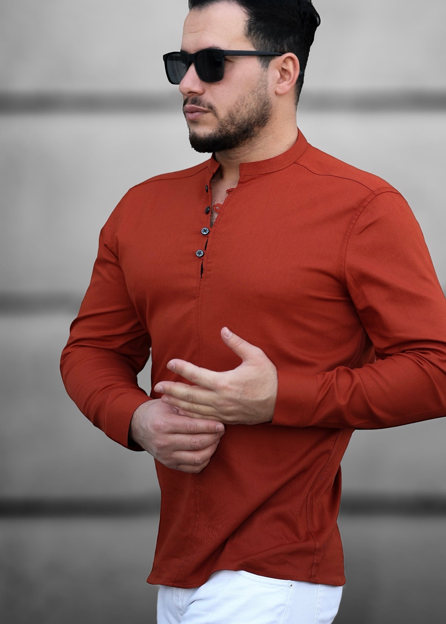 Koszule slim ELASTAN gładkie M-3XL