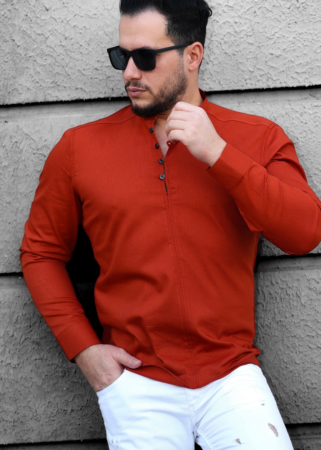 Koszule slim ELASTAN gładkie M-3XL