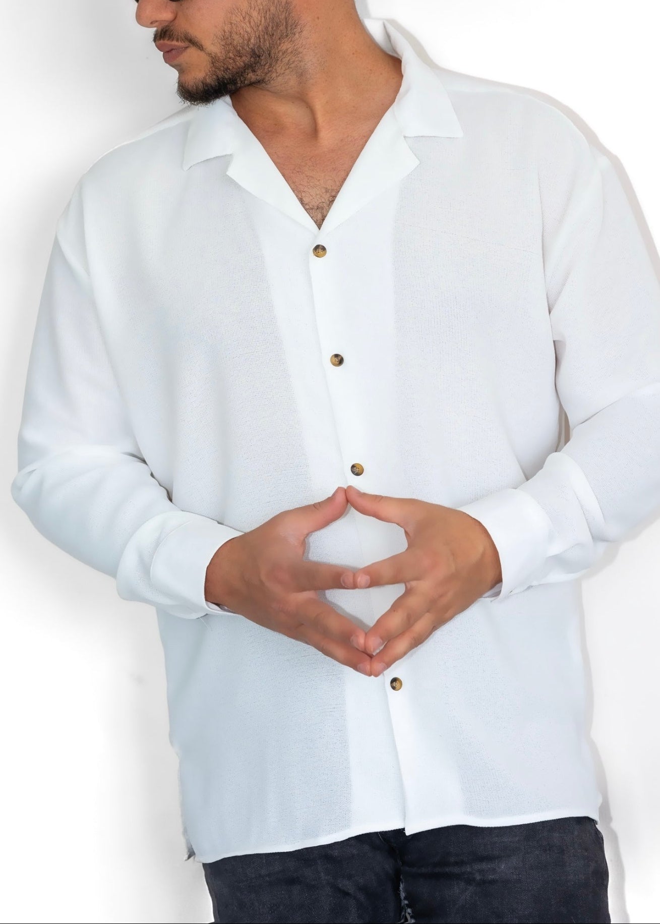 Koszule slim oer size ELASTAN gładkie M-2XL